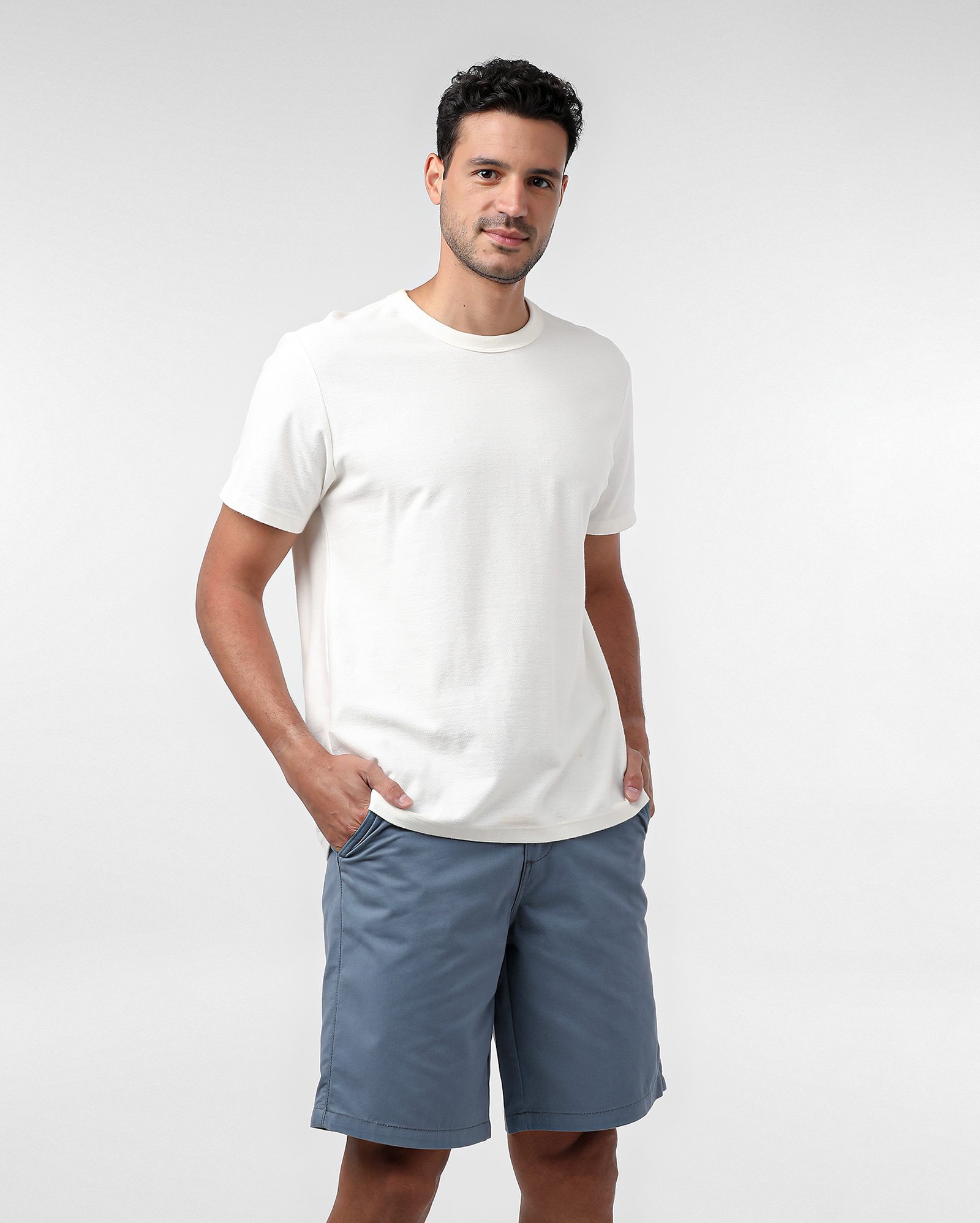 Bermuda sarja masculina reta bolsos chino - Azul | Pool Jeans