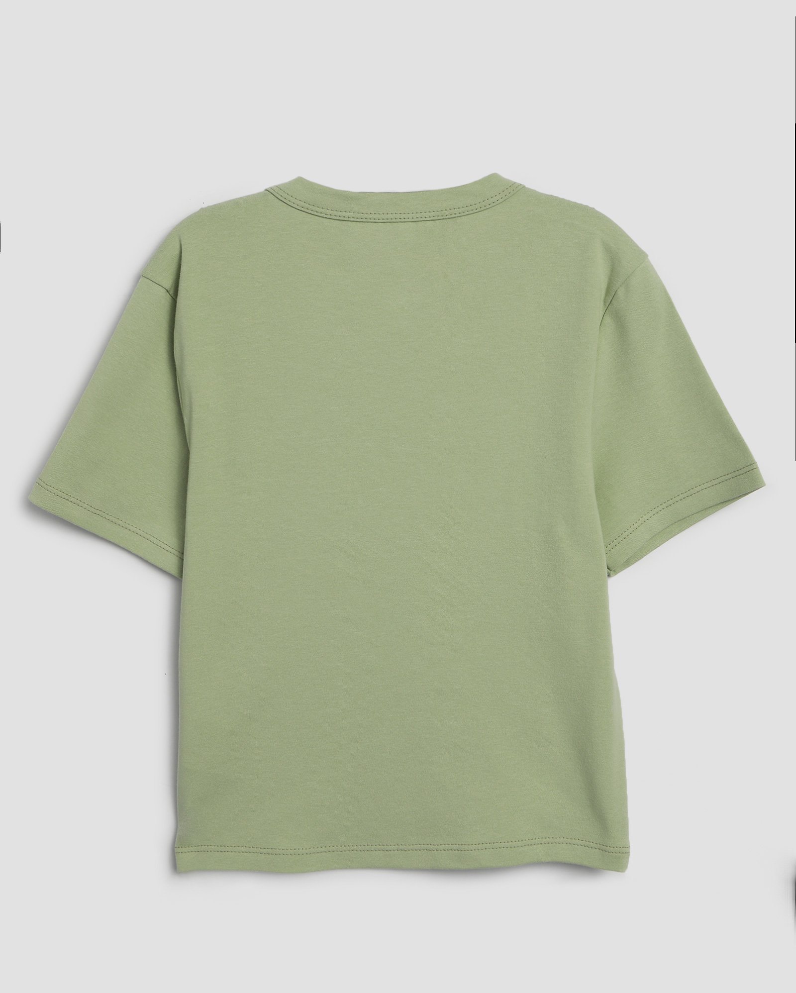 Camiseta cropped juvenil de algodão manga curta - Verde Musgo | Pool