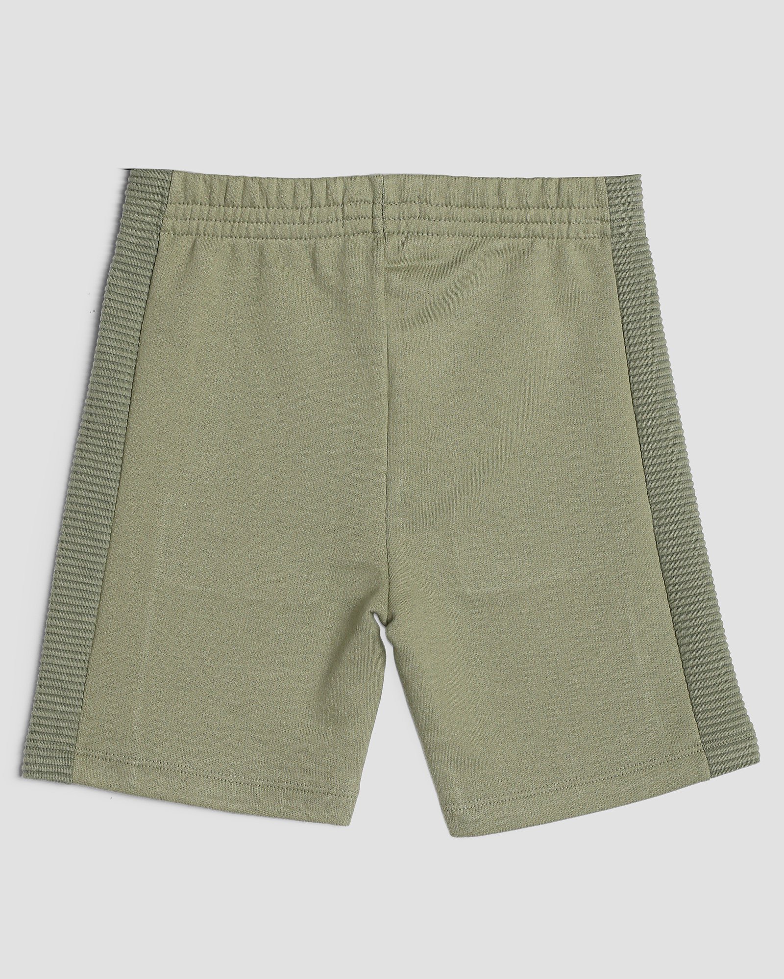 Bermuda de moletom infantil reta textura lateral 4-10A - Verde Musgo | Pool Kids