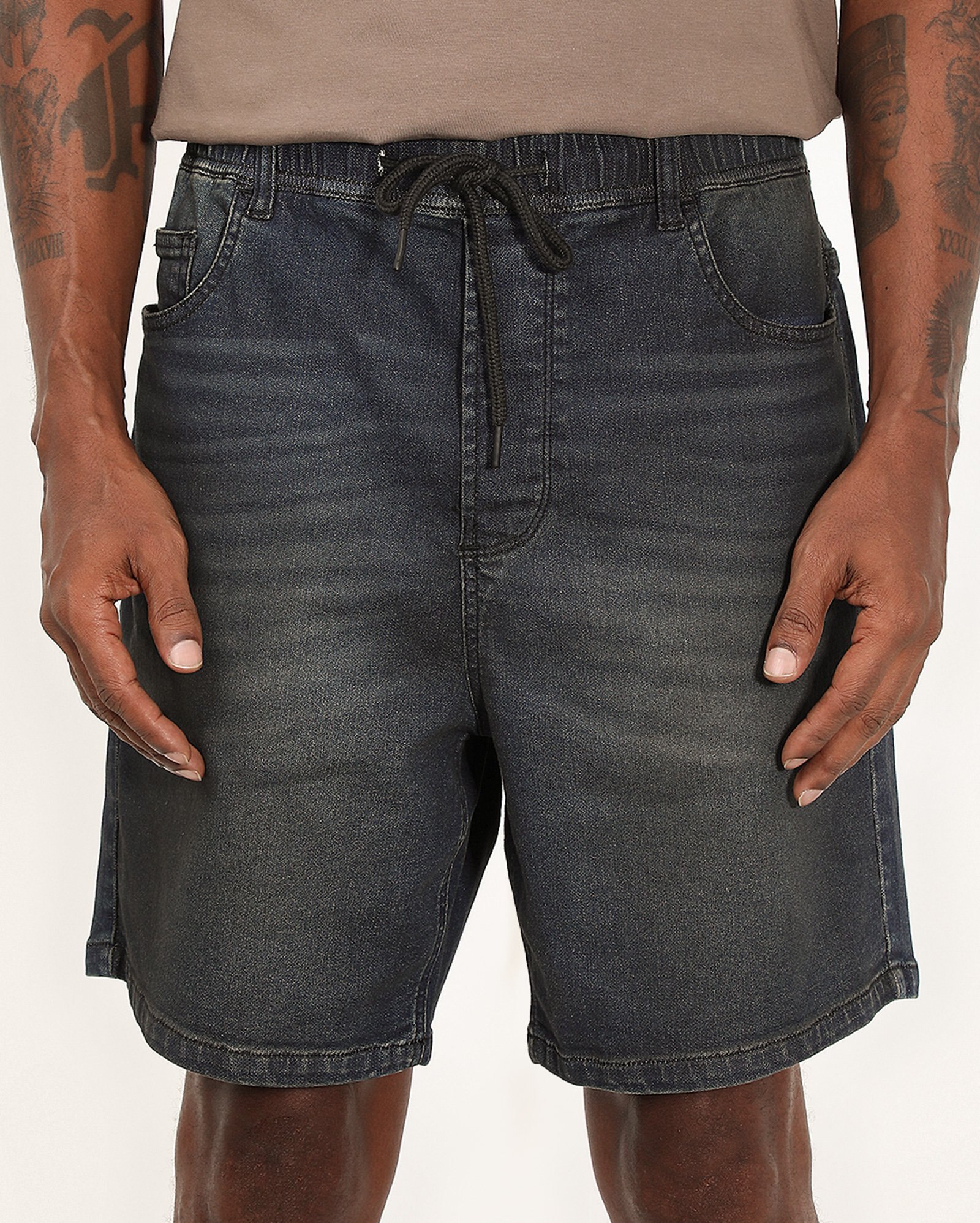Bermuda jeans masculina comfy jogger denim escuro | Pool Jeans Premium