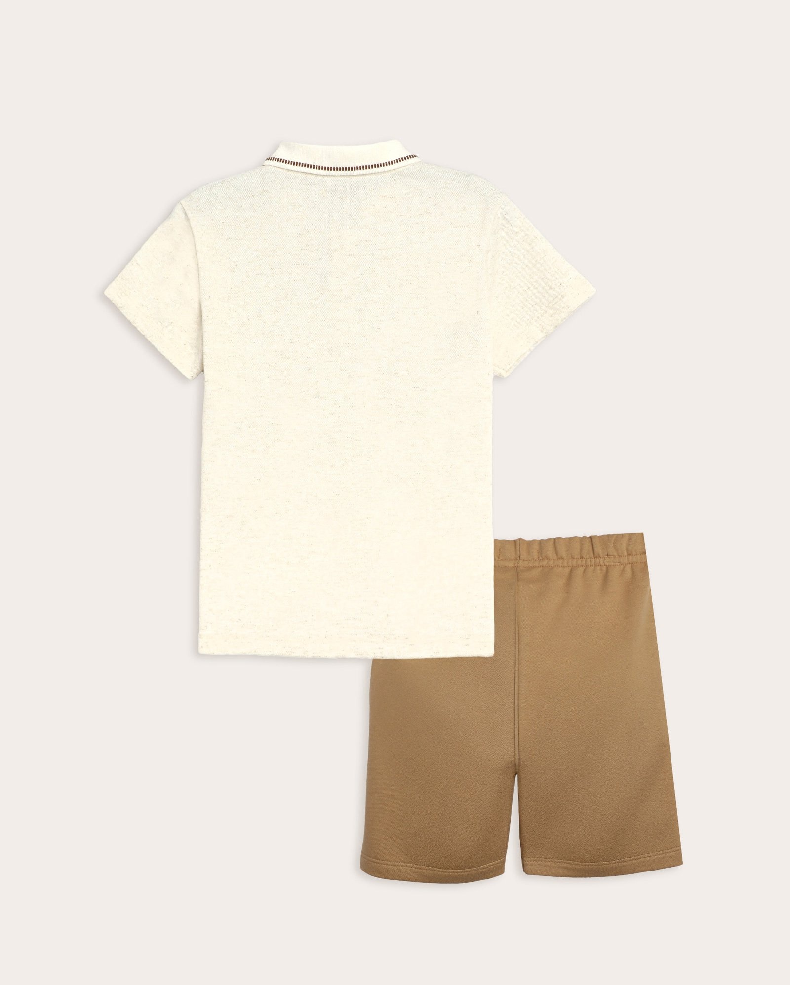 Conjunto curto infantil 2 peças de algodão wild free 4-10A bege | Pool Kids