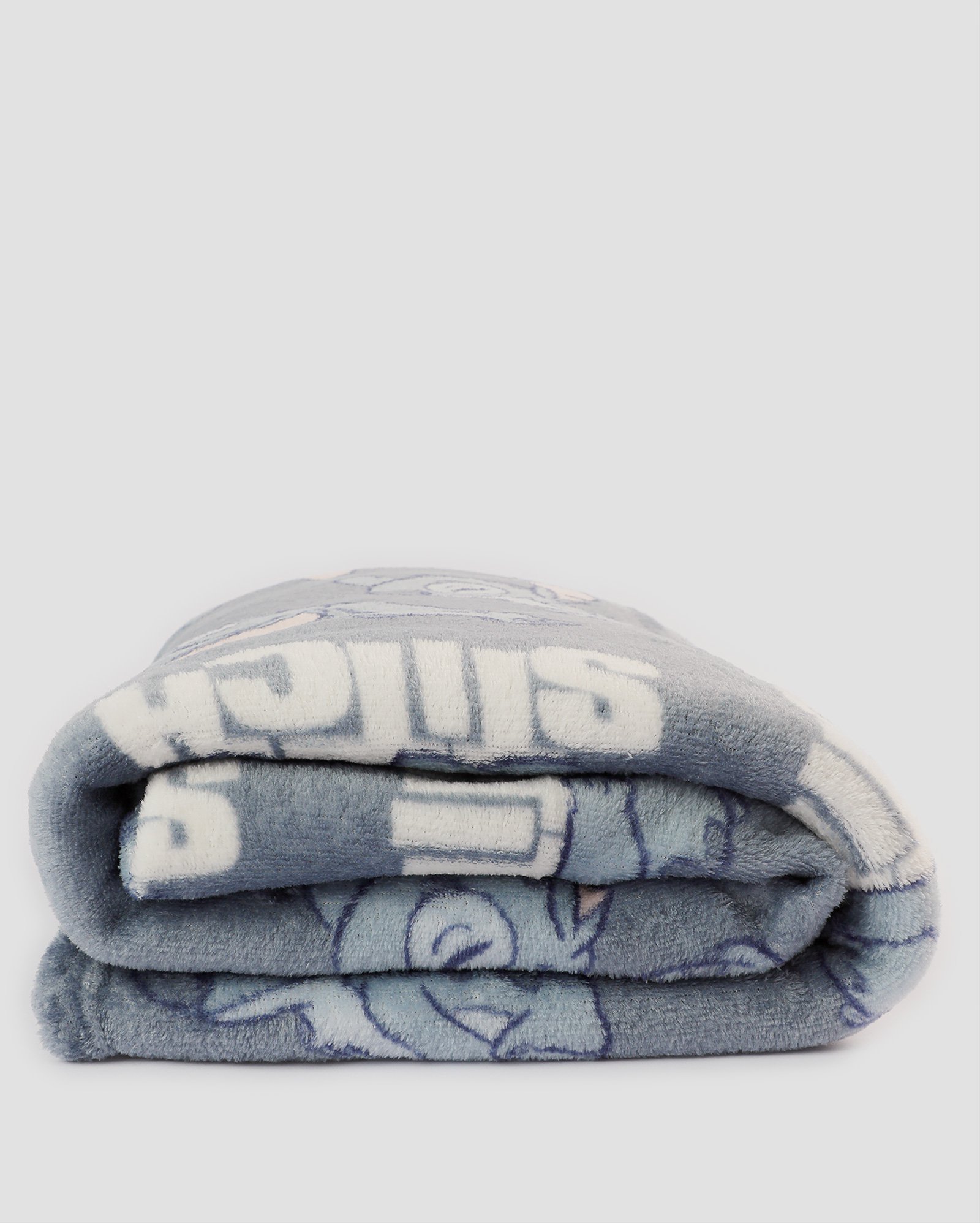 Manta solteiro fleece de microfibra Stitch azul | Casa Riachuelo