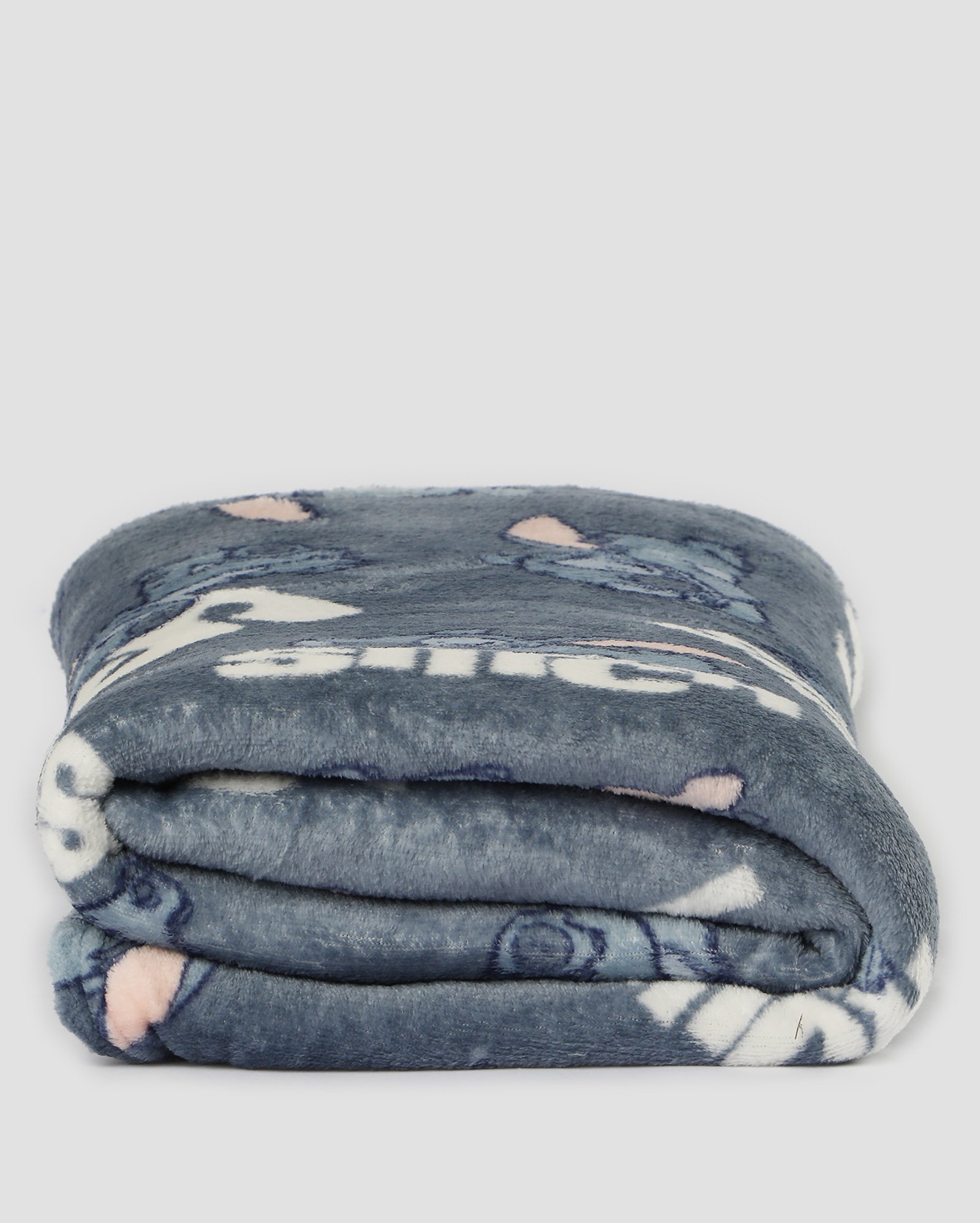 Manta casal fleece de microfibra Stitch azul | Casa Riachuelo