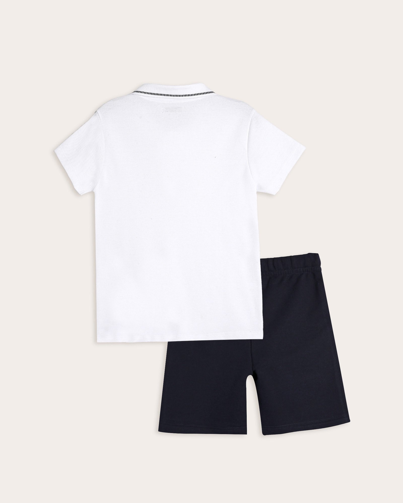 Conjunto curto infantil 2 peças gola polo 4-10A multicor | Pool Kids