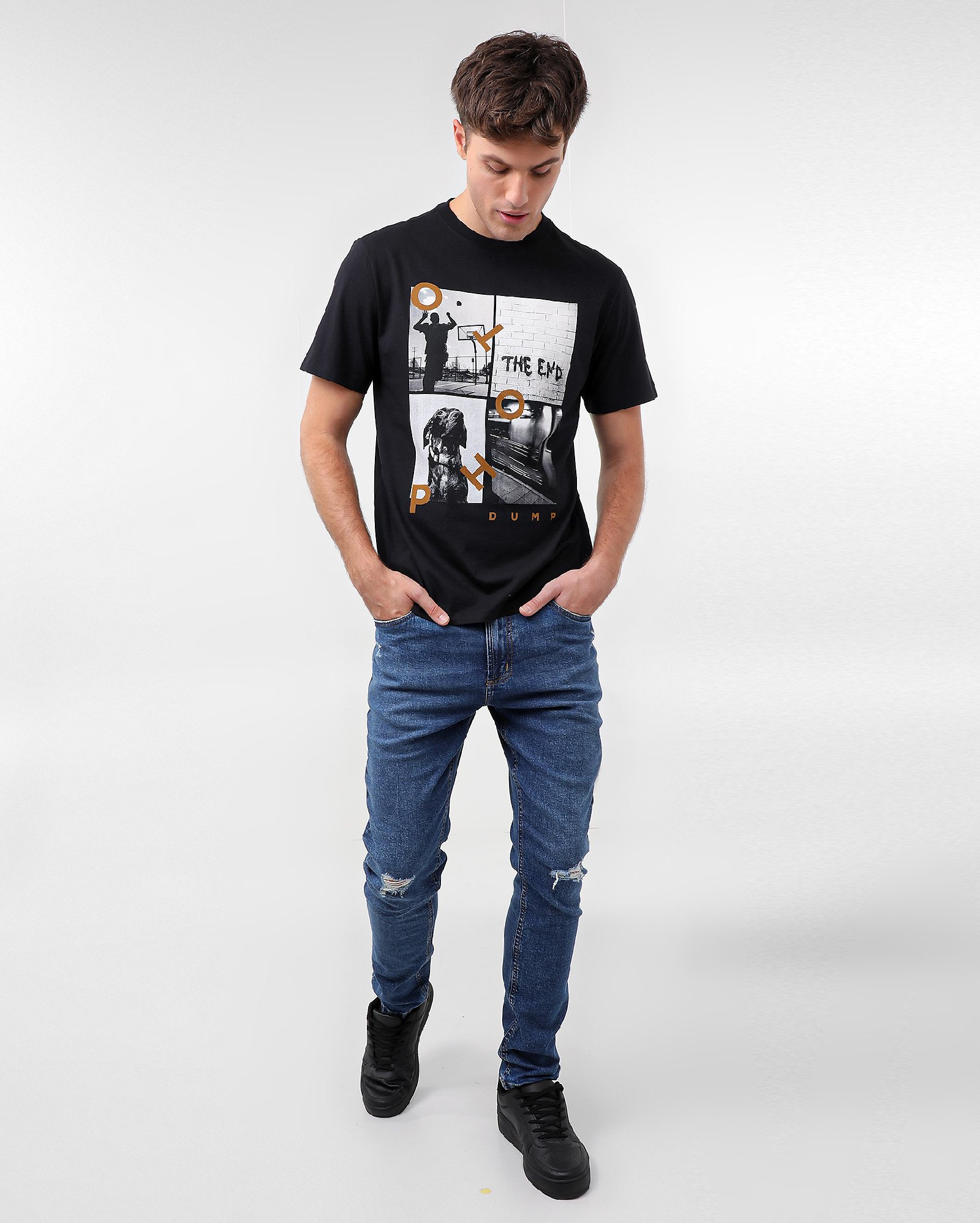 Calça jeans masculina skinny destroyed - Jeans Médio | Pool Jeans