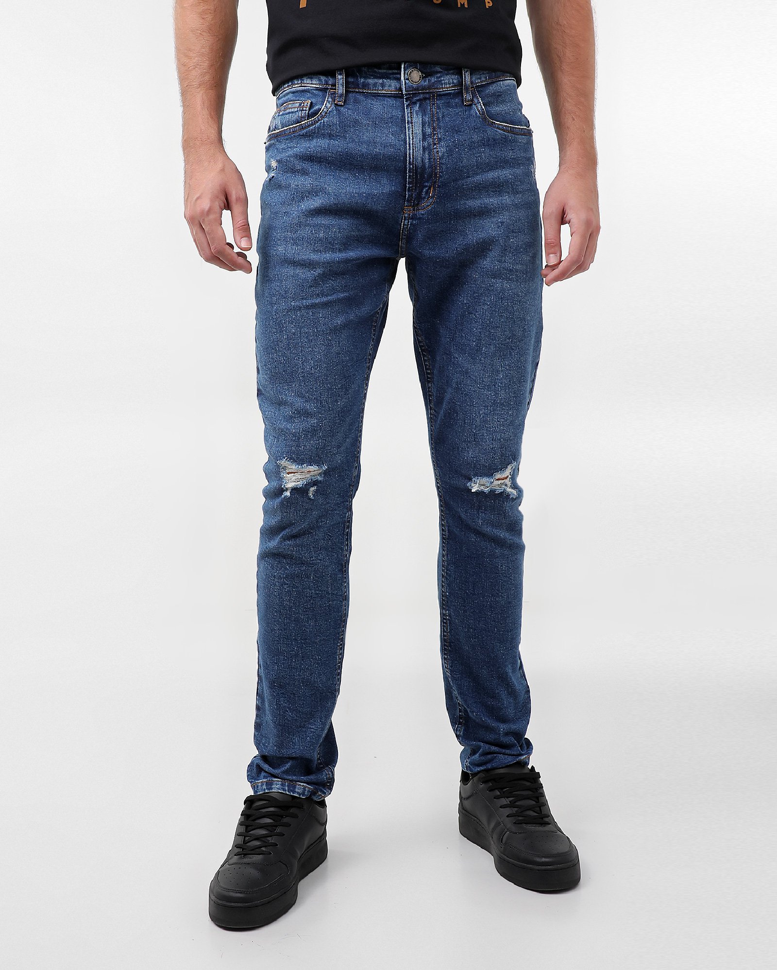 Calça jeans masculina skinny destroyed - Jeans Médio | Pool Jeans
