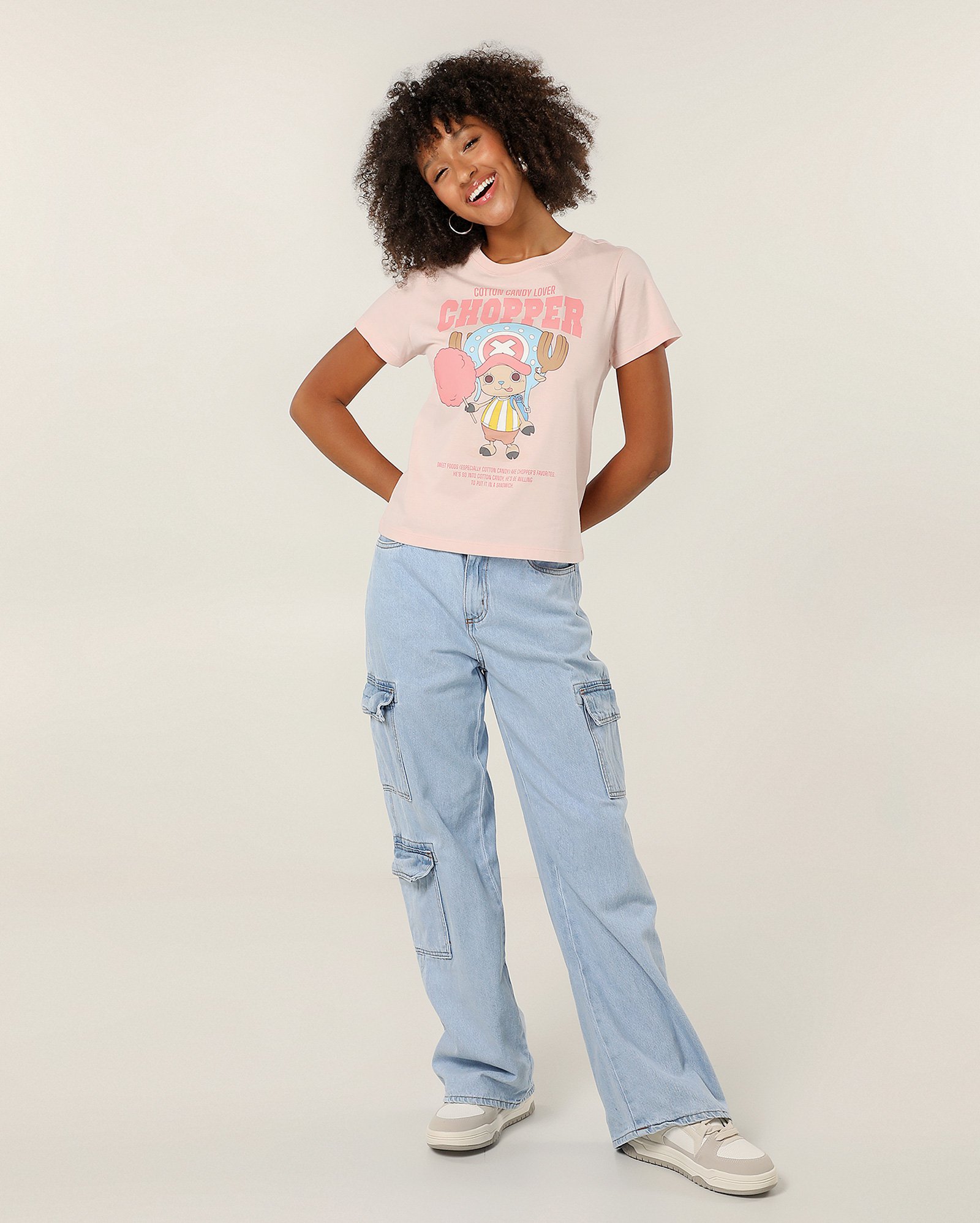 Camiseta juvenil Tony Tony Chopper rosa | FANLAB