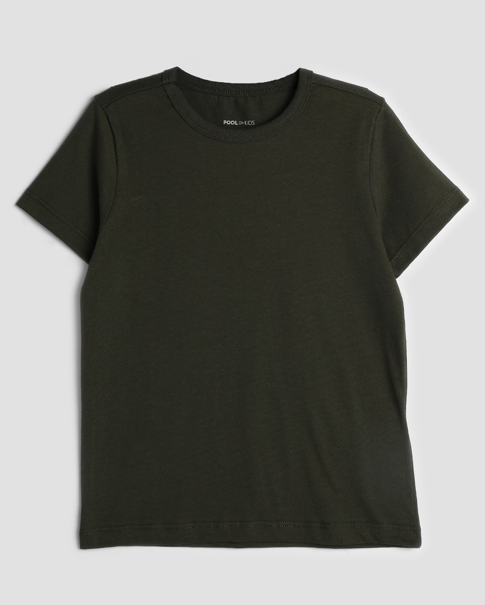 Camiseta infantil manga curta lisa 4-10A - Verde Escuro | Pool Kids