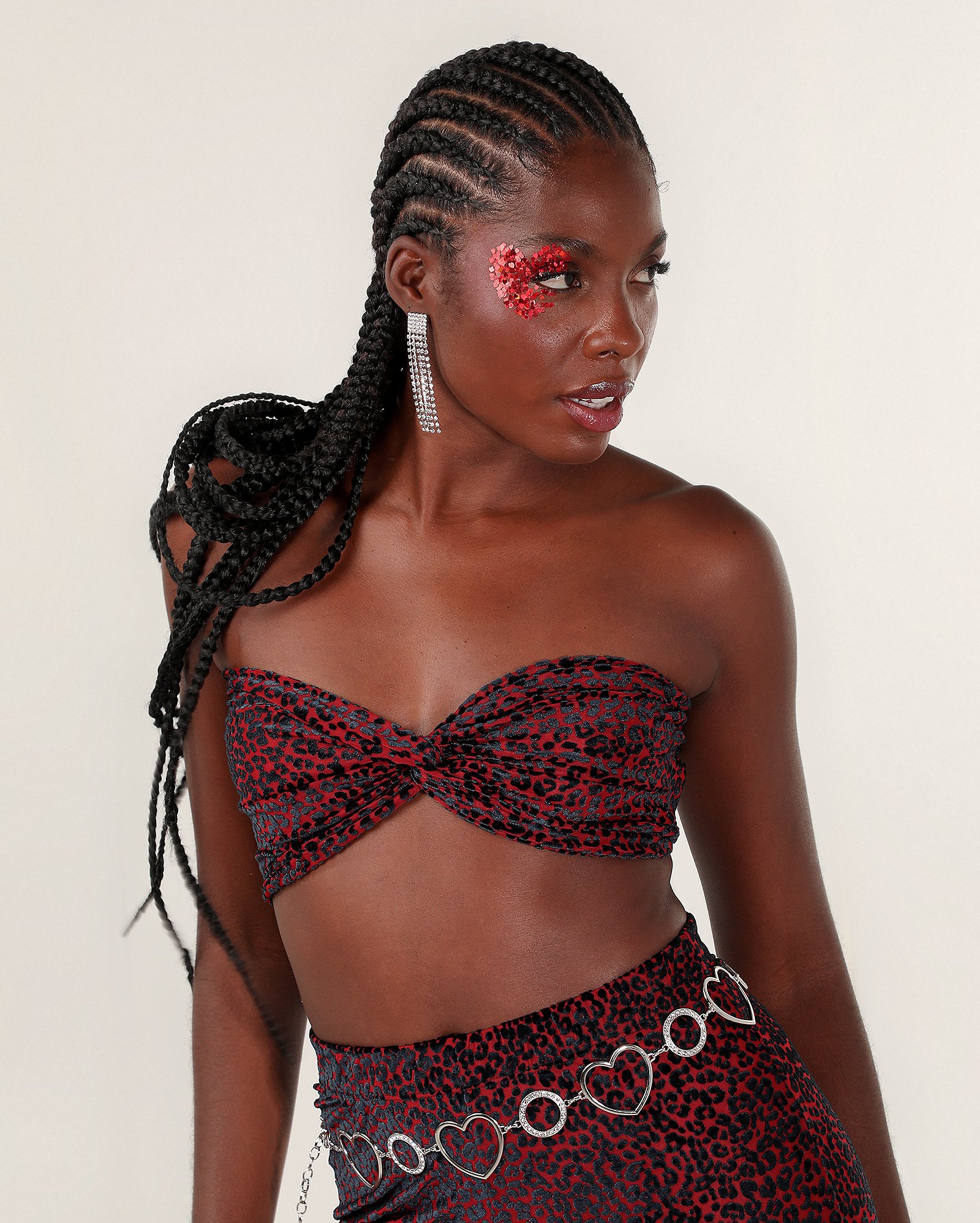 Top franzido onça vermelho | Pool — foto 3