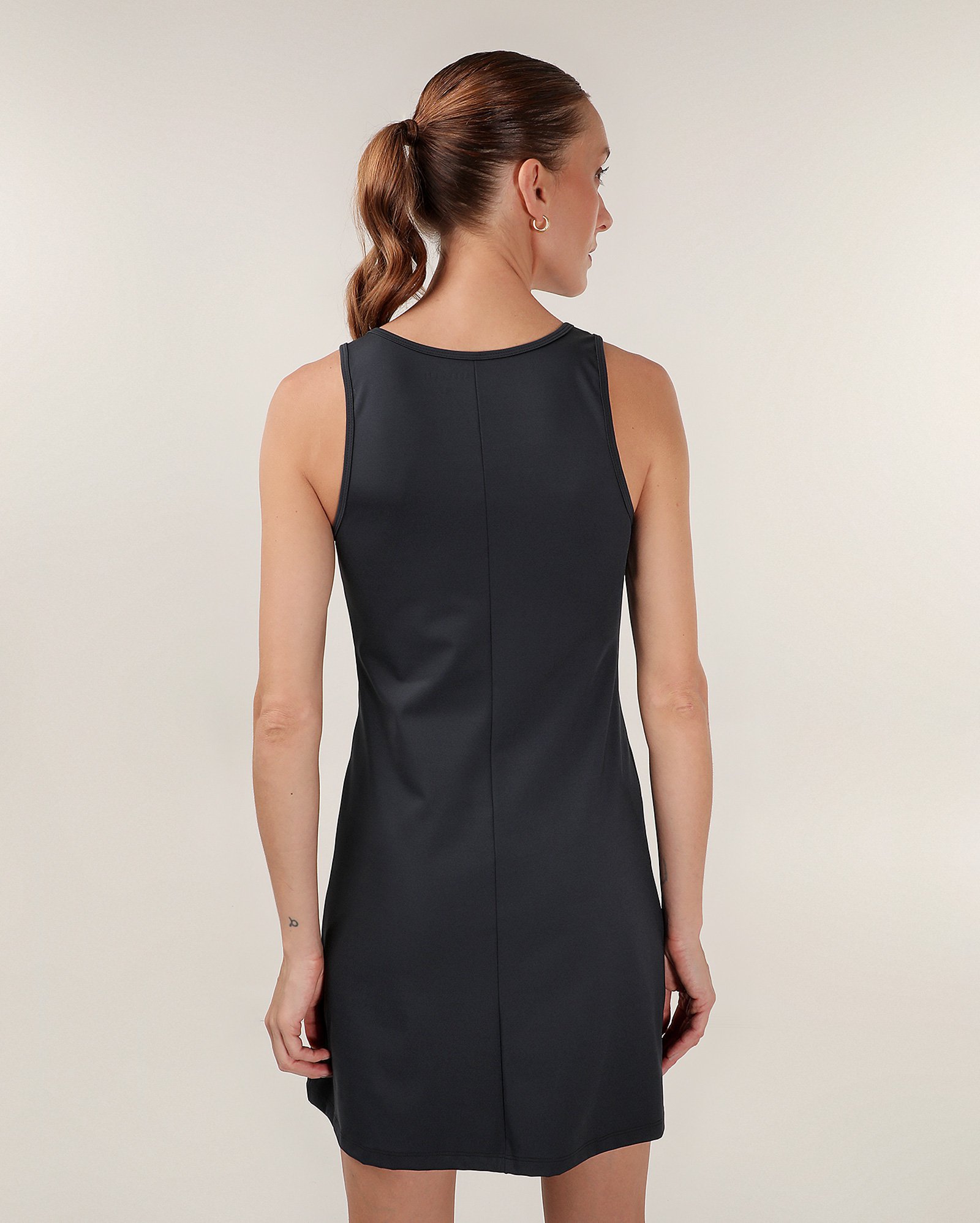 Vestido curto esportivo de poliamida - Preto | BodyWork by Riachuelo