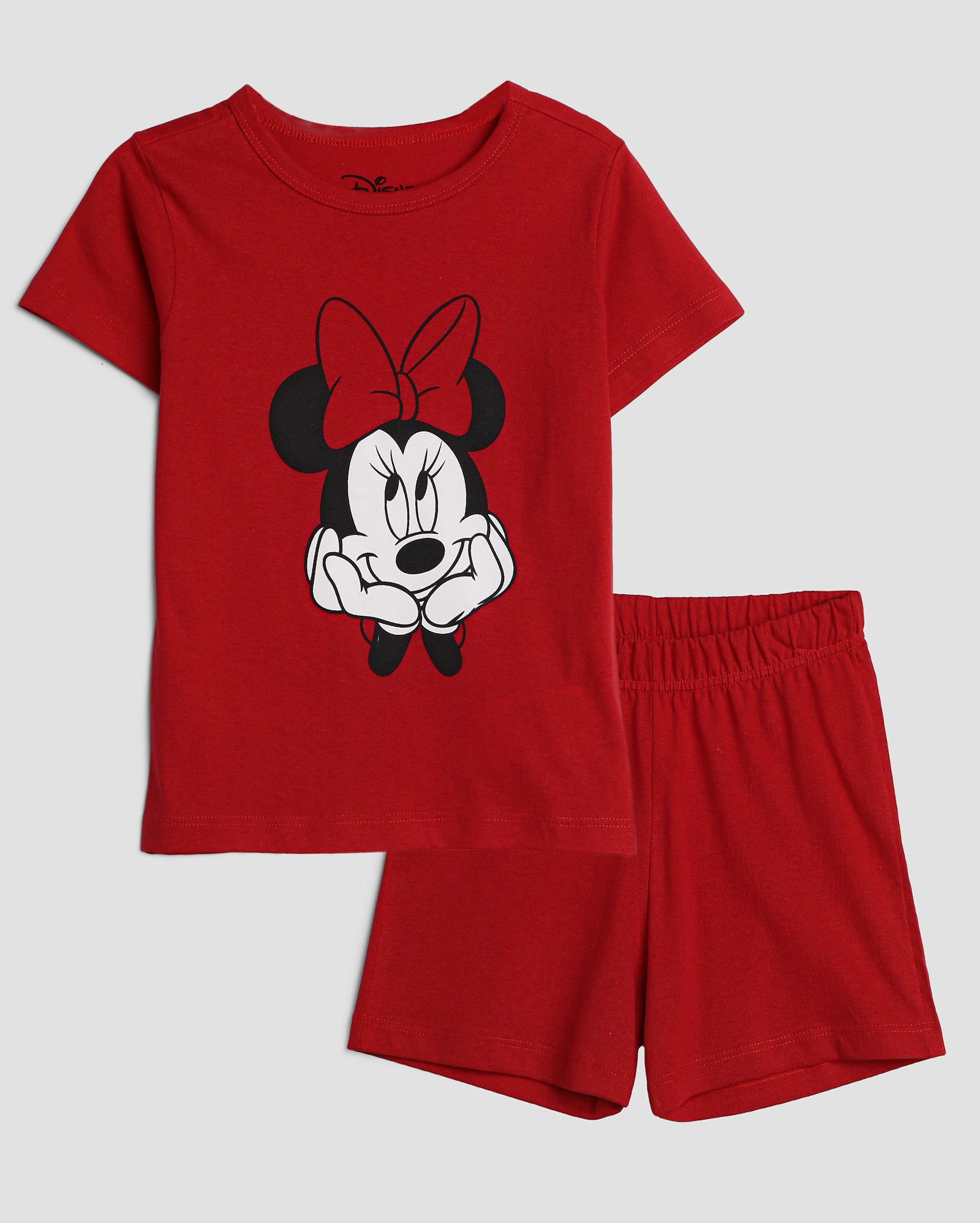 Pijama curto infantil Minnie Mouse 2-6A vermelho | Disney