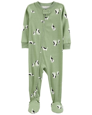Macacão pijama bebê com pezinho cachorro verde | Carter's