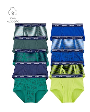 Kit cueca infantil 10 peças variadas dino multicor | Carter's