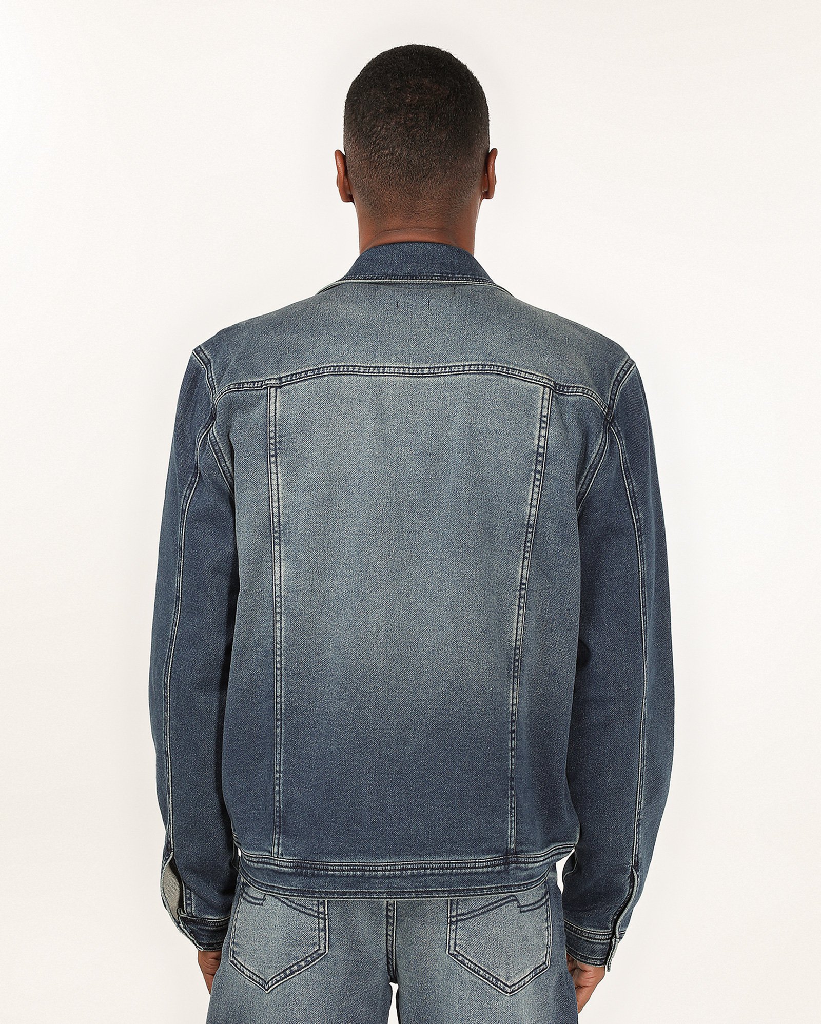 Jaqueta jeans masculina trucker comfy denim escuro | Pool Jeans Premium