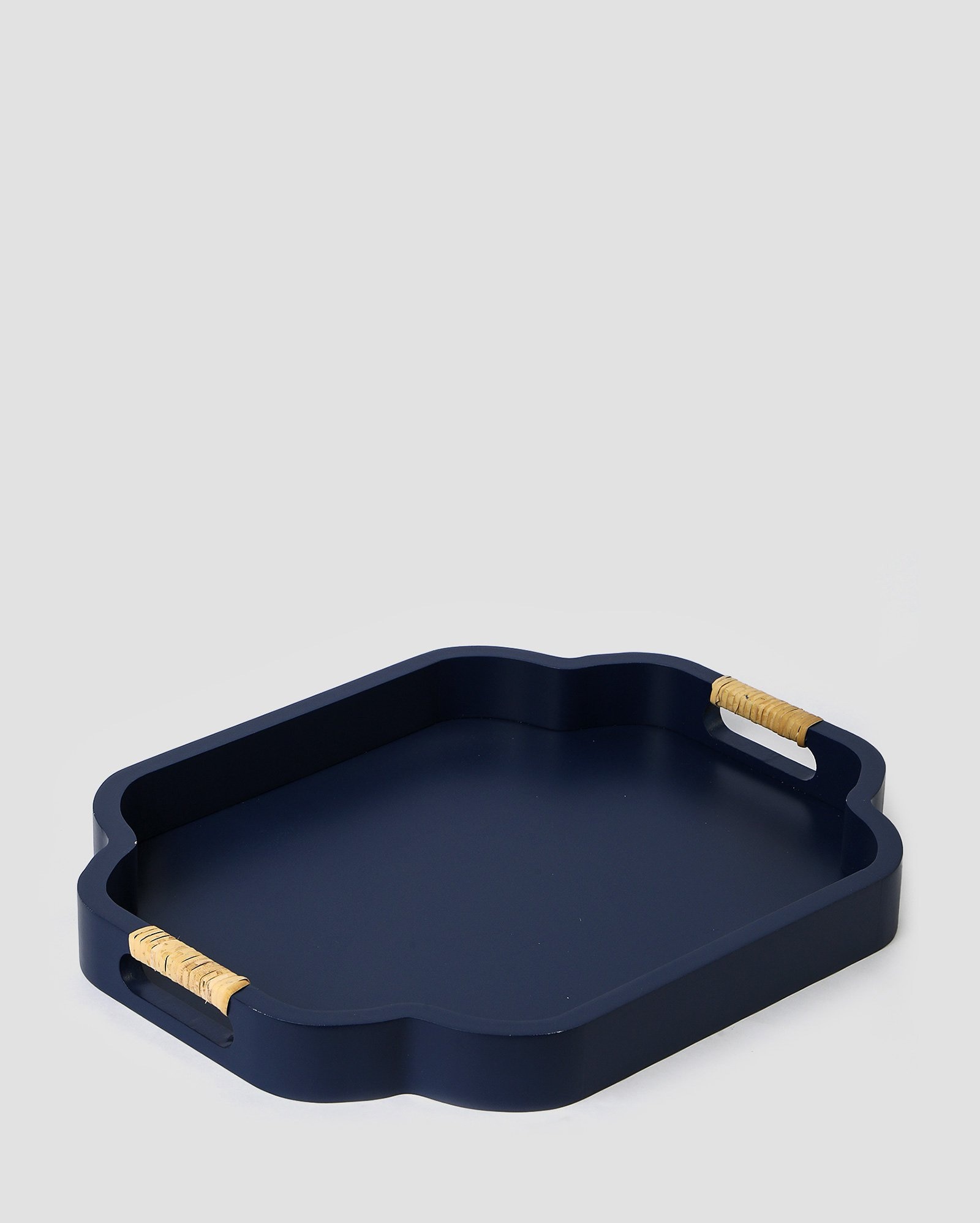 Bandeja decorativa em metal Fabricio 40cm azul | Casa Riachuelo