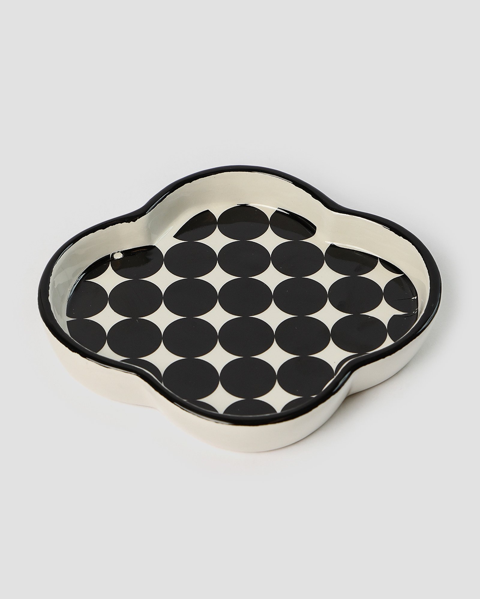 Porta-joias de cerâmica geométrico Betânia preto | Casa Riachuelo