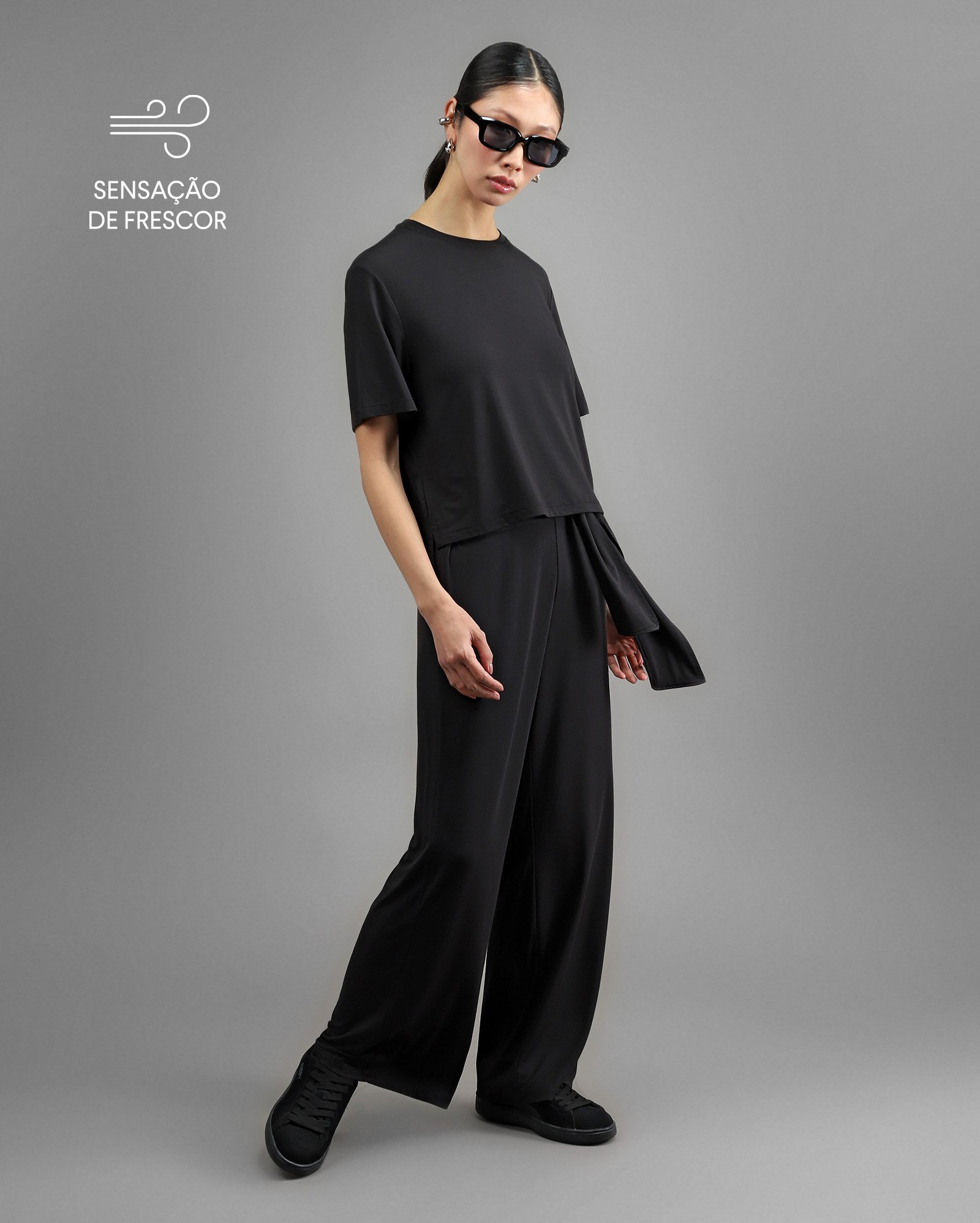 Calça feminina Tech UltraFresh - Preto