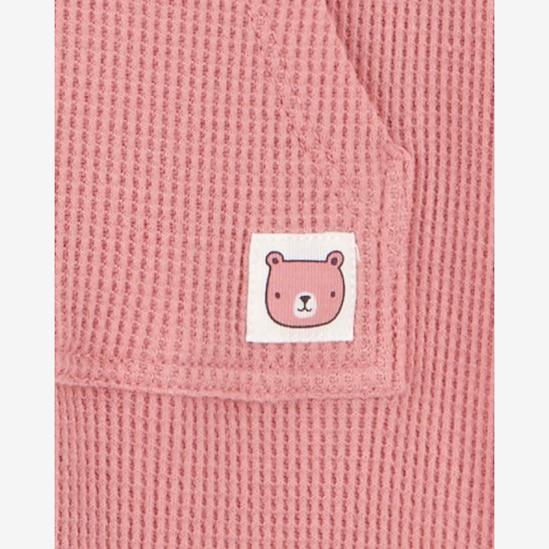 Macacão bebê capuz com orelhas rosa | Carter's