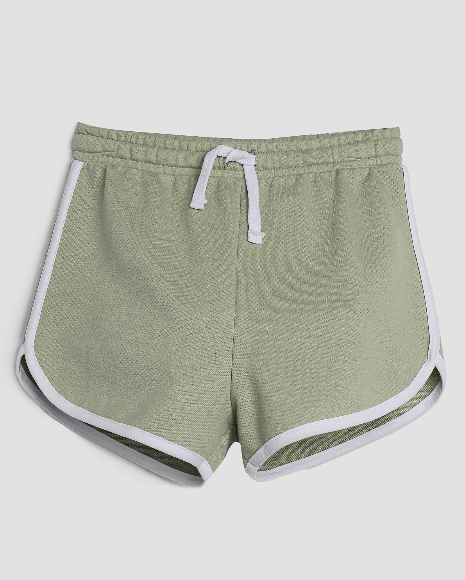 Short de moletom juvenil cós elástico e cordão - Verde Claro | Pool