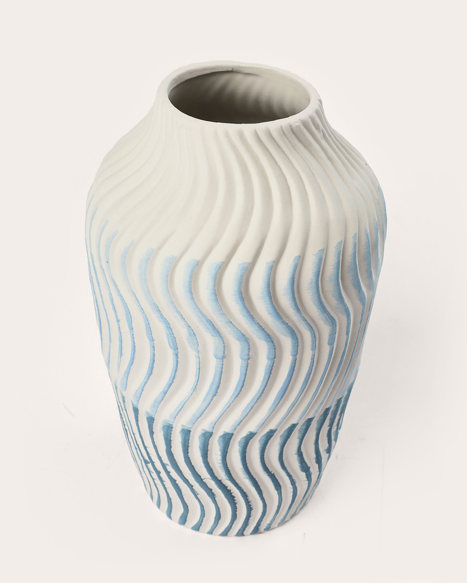 Vaso médio redondo Felicia 28x17cm azul | Casa Riachuelo