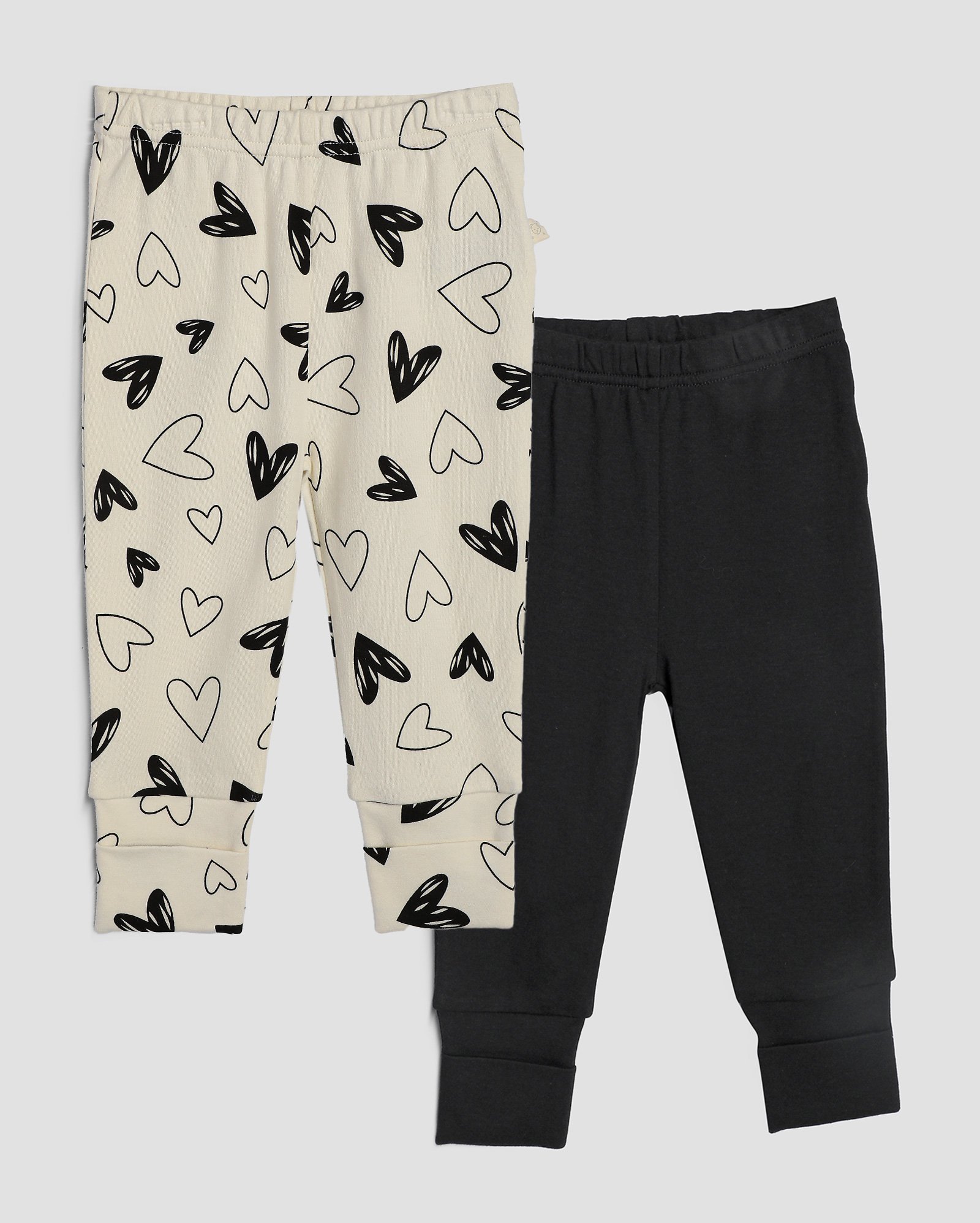 Kit calça bebê 2 peças de corações multicor - Multicor | Baby Way