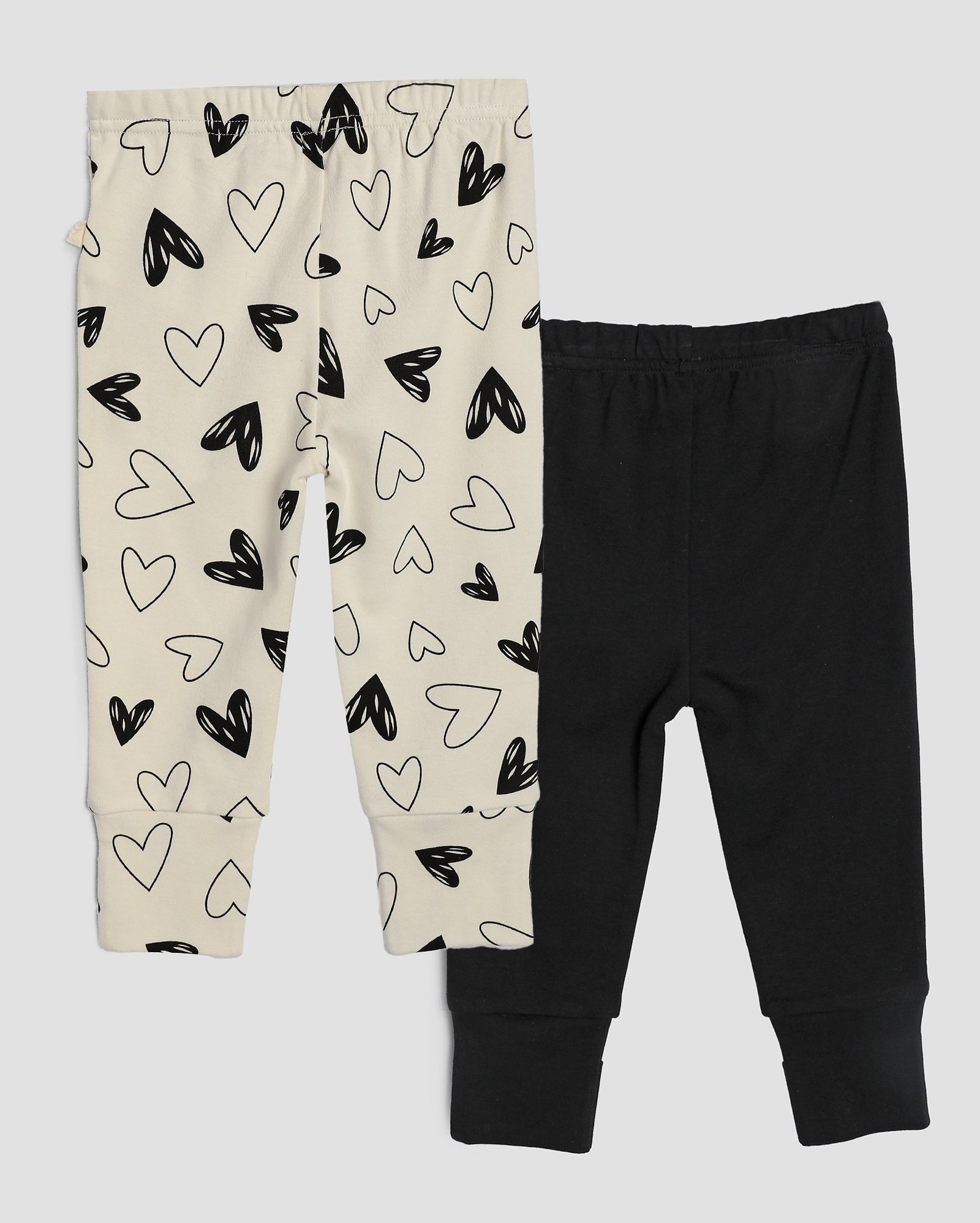 Kit calça bebê 2 peças de corações multicor - Multicor | Baby Way