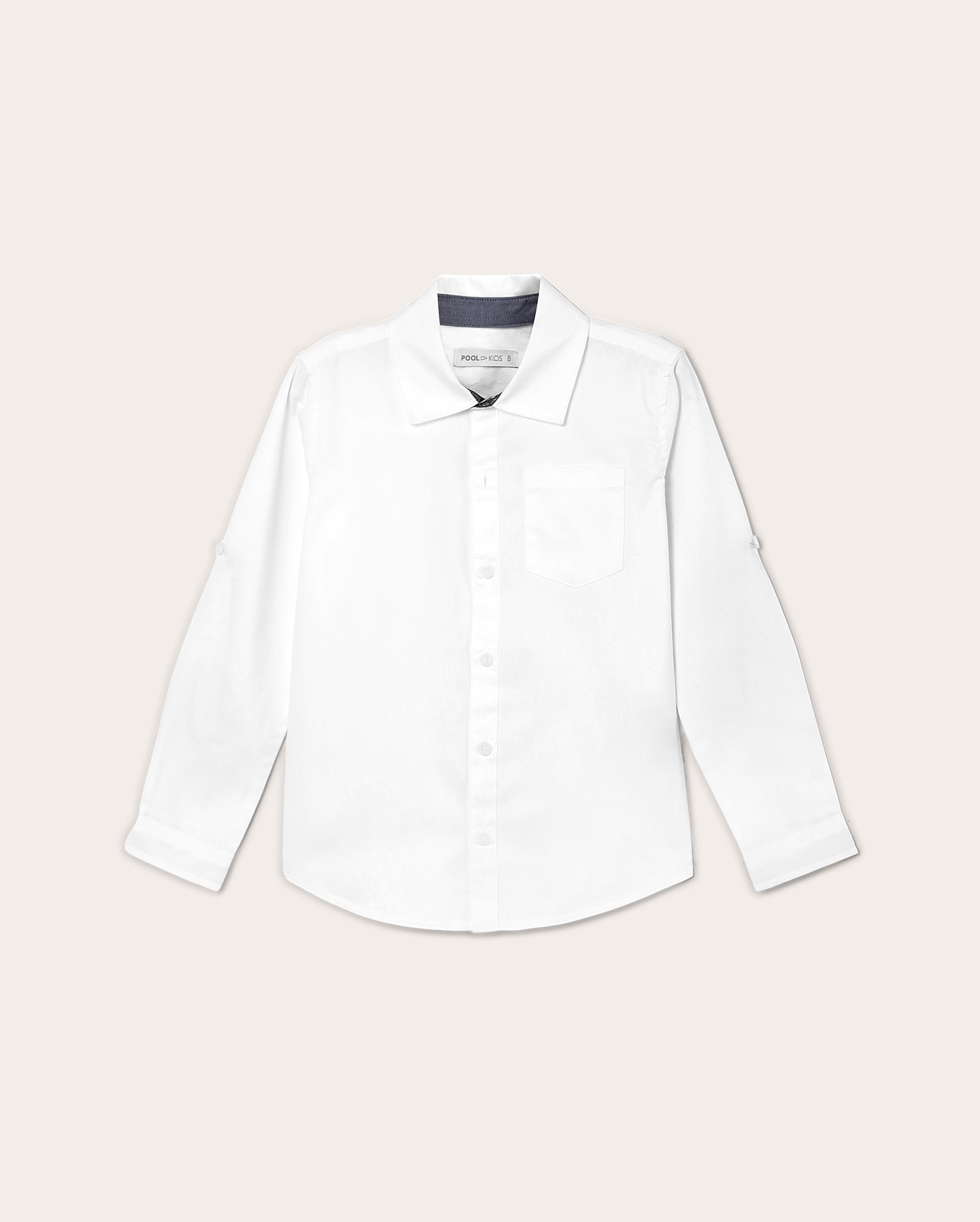 Camisa social infantil com bolso 1-4A - Branco