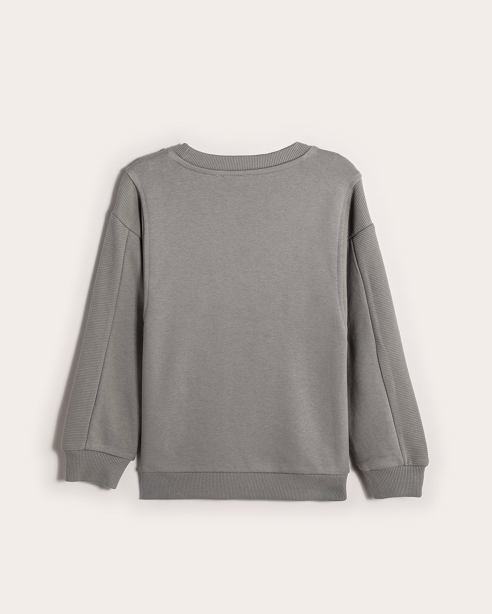 Blusa de moletom infantil recorte canelado 4-10A - Cinza Claro | Pool Kids
