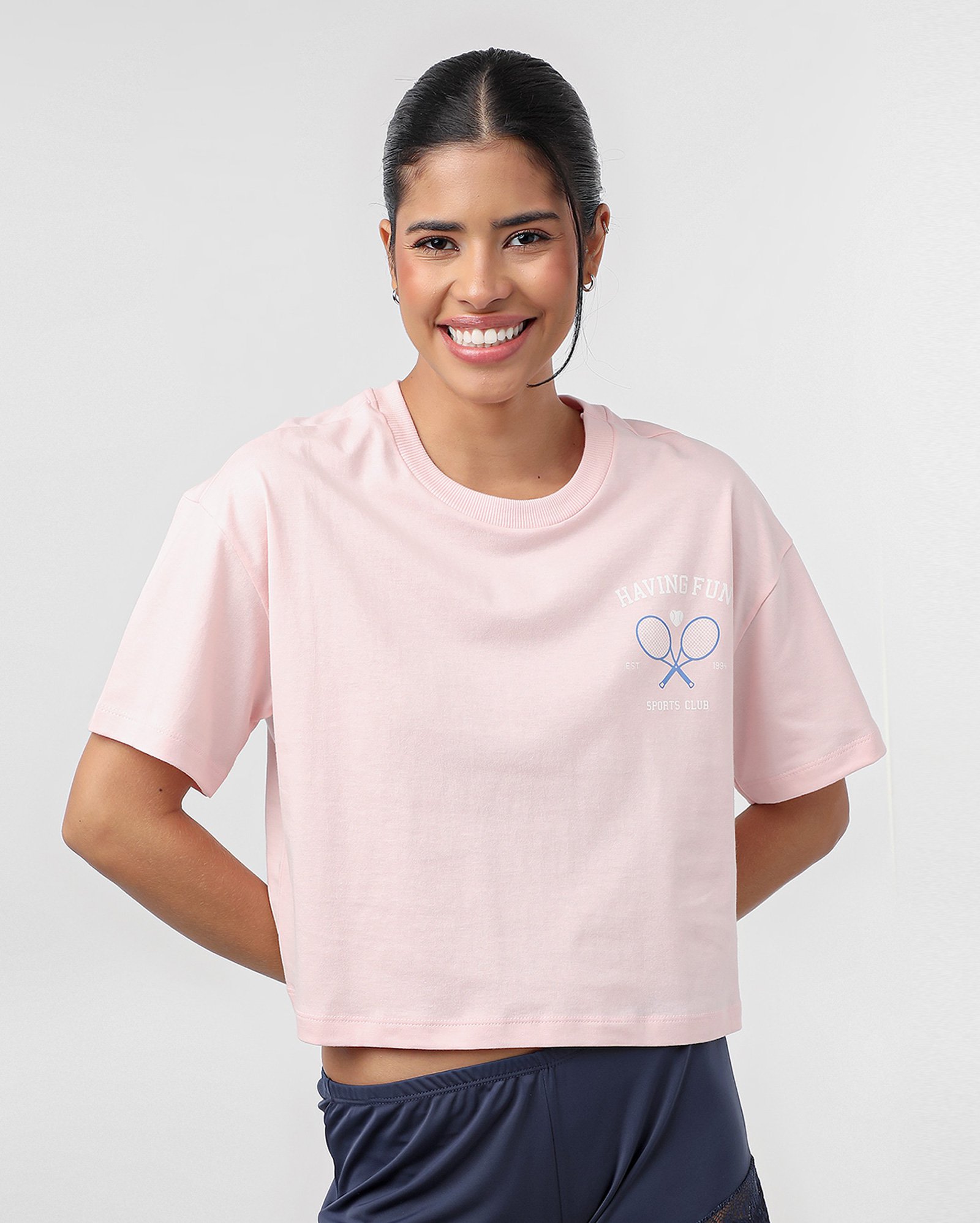 Camiseta pijama feminina raquete rosa | Riachuelo