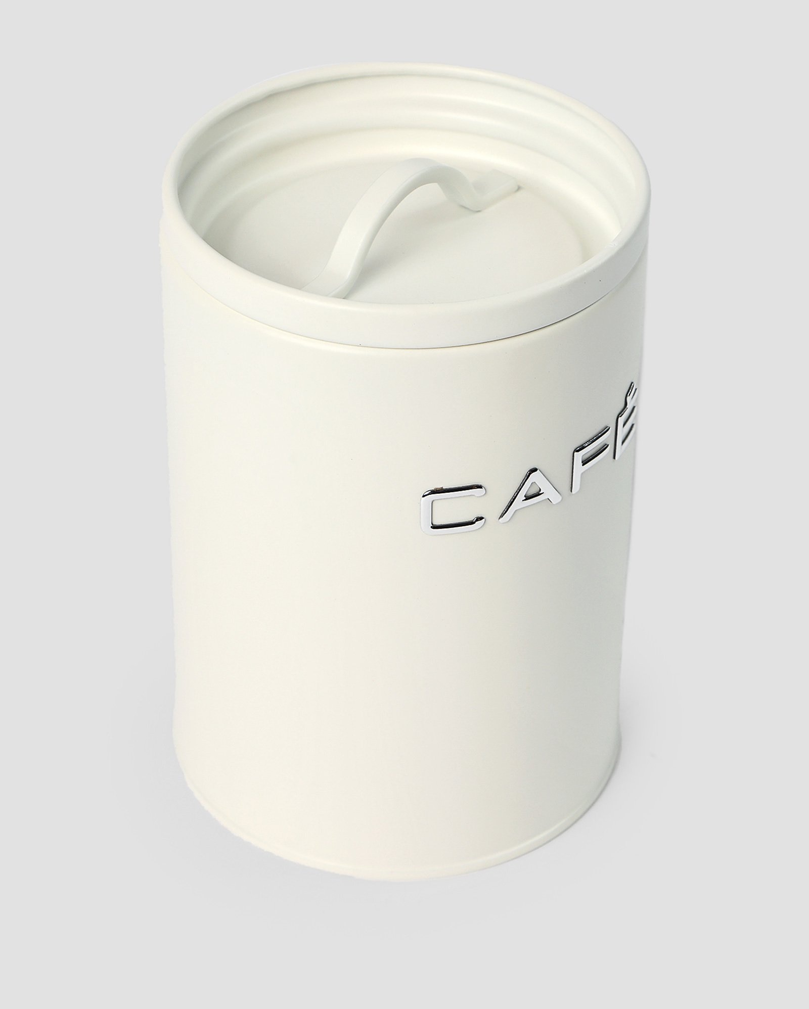 Lata para café de aço Vintage 17x11cm branca | Casa Riachuelo