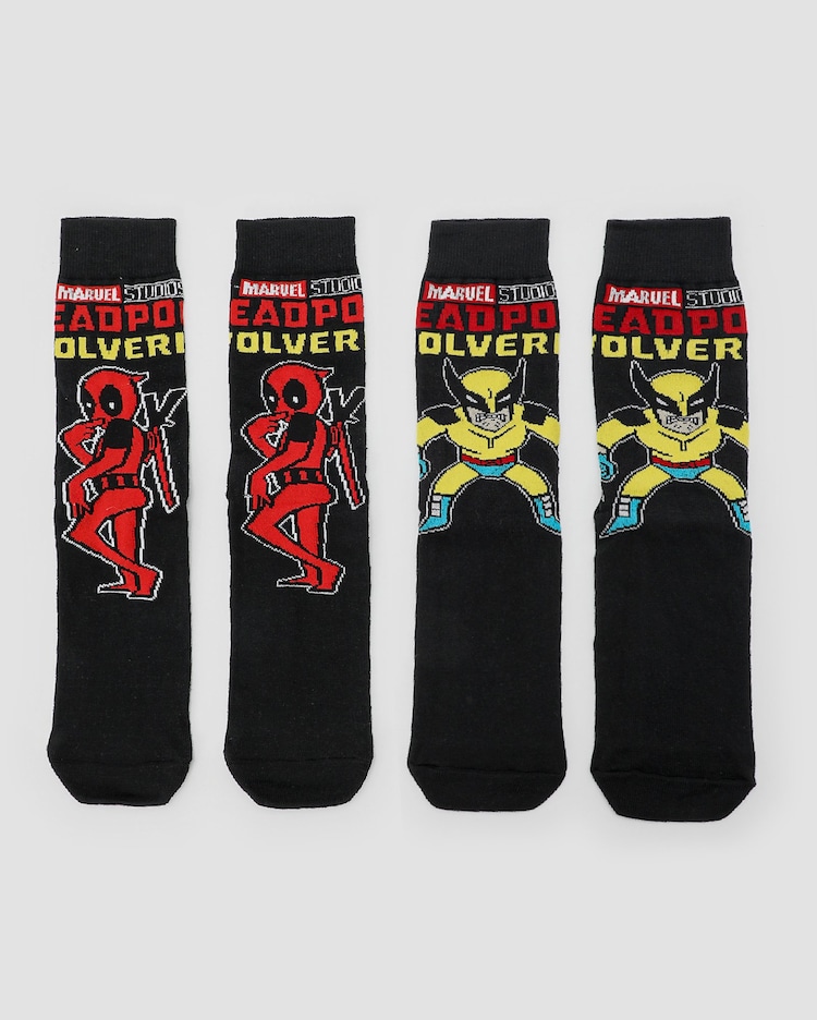 Riachuelo Kit meia masculina peças cano longo Deadpool e