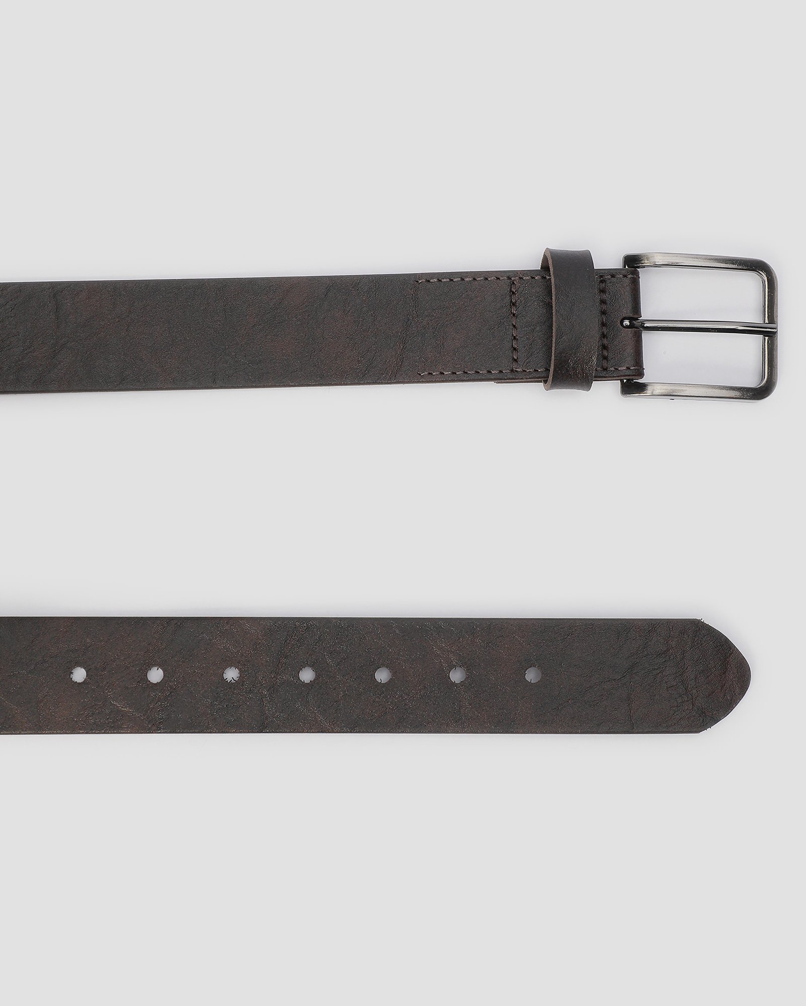 Cinto masculino estonado com fivela quadrada marrom | Accessori by Riachuelo