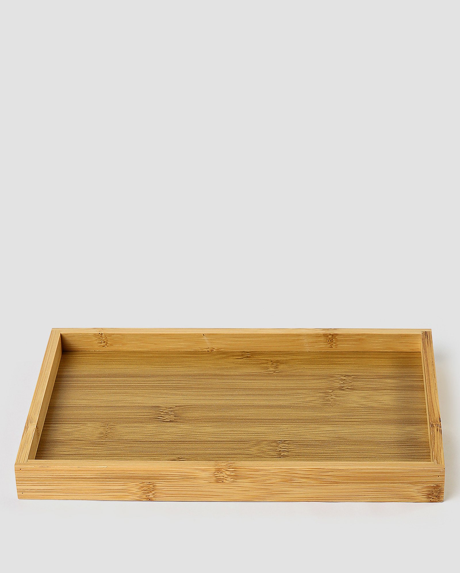 Bandeja retangular de bambu Basis 17x26cm bege | Casa Riachuelo