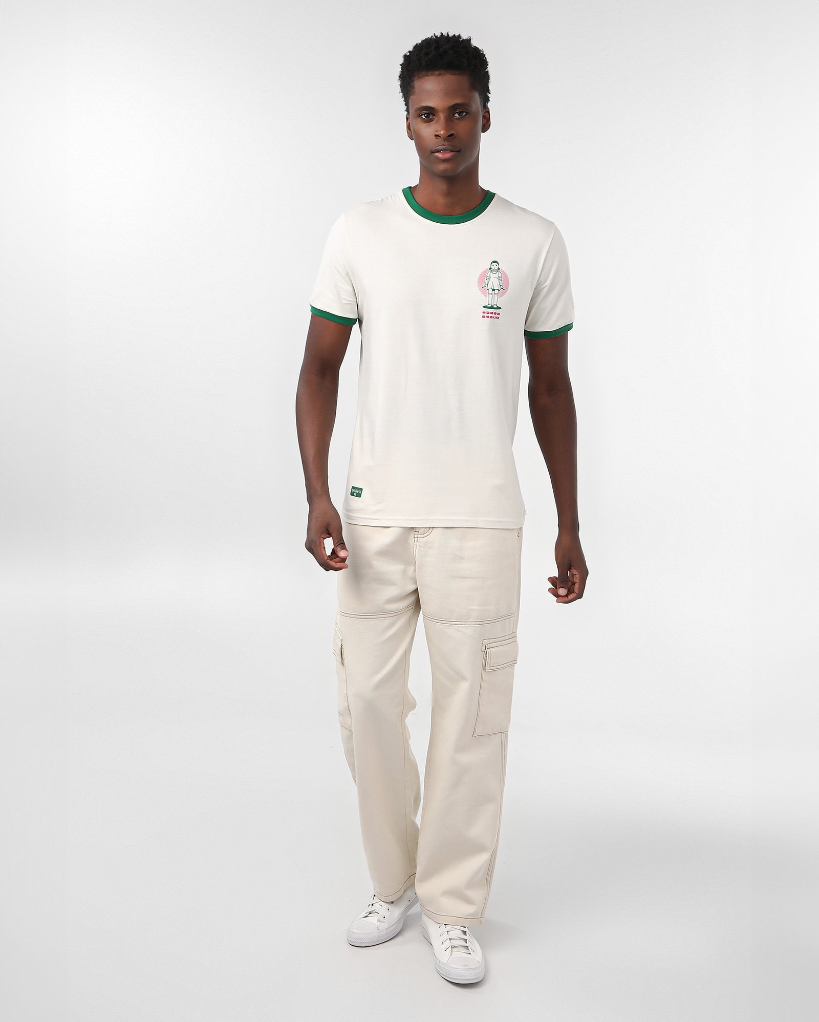 Camiseta masculina Netflix Round 6 bege | FANLAB — foto 4