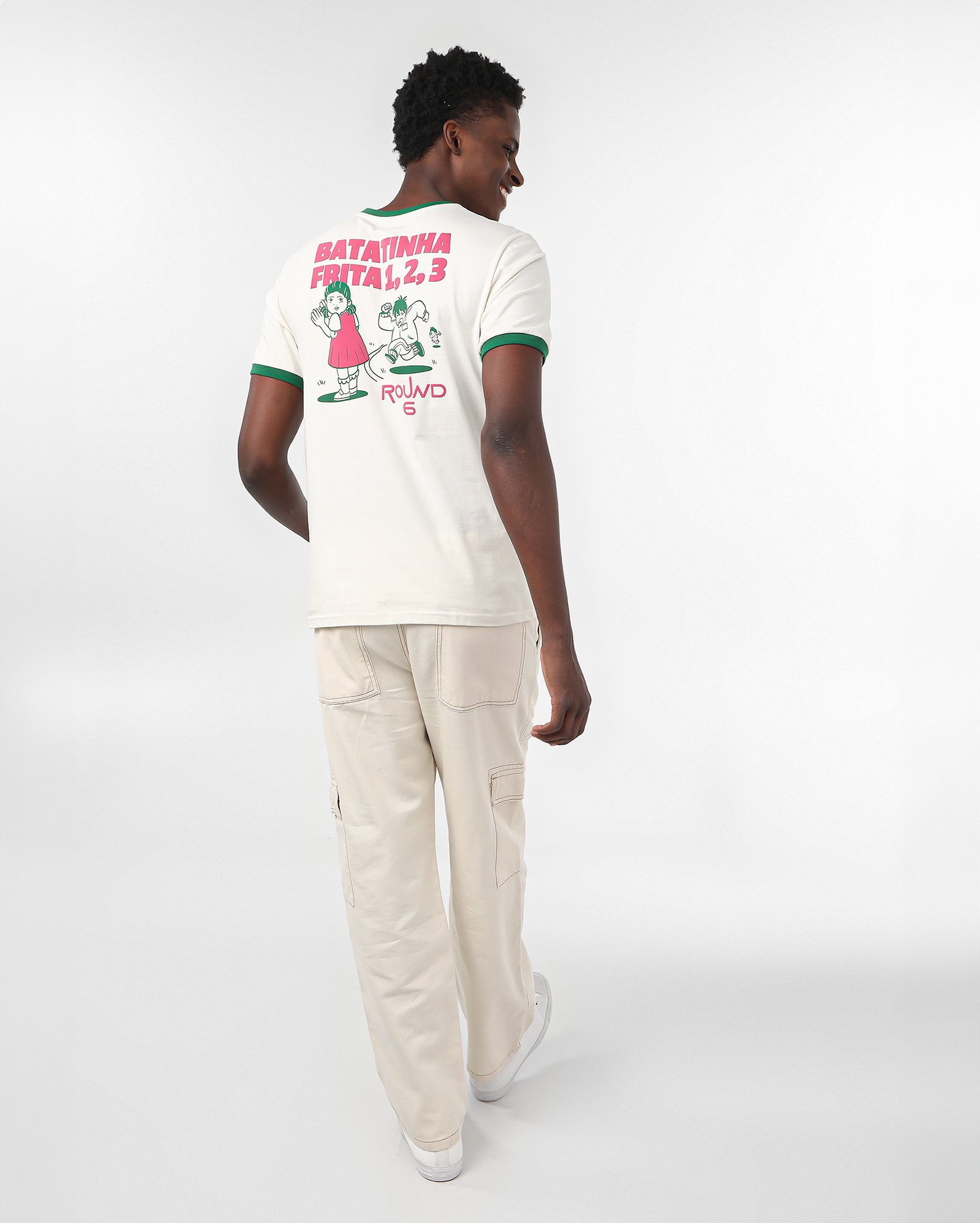 Camiseta masculina Netflix Round 6 bege | FANLAB — foto 3