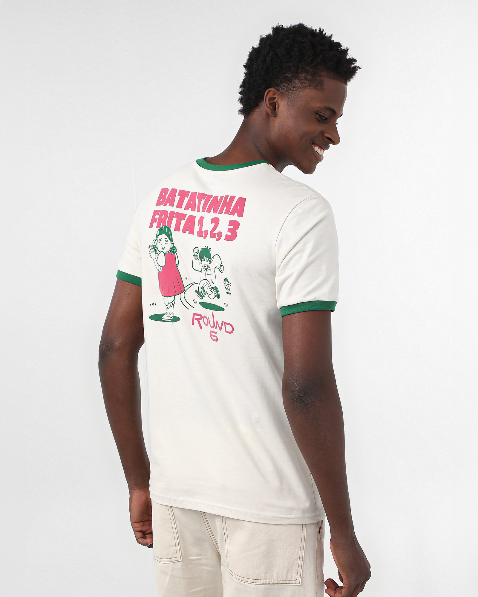 Camiseta masculina Netflix Round 6 bege | FANLAB