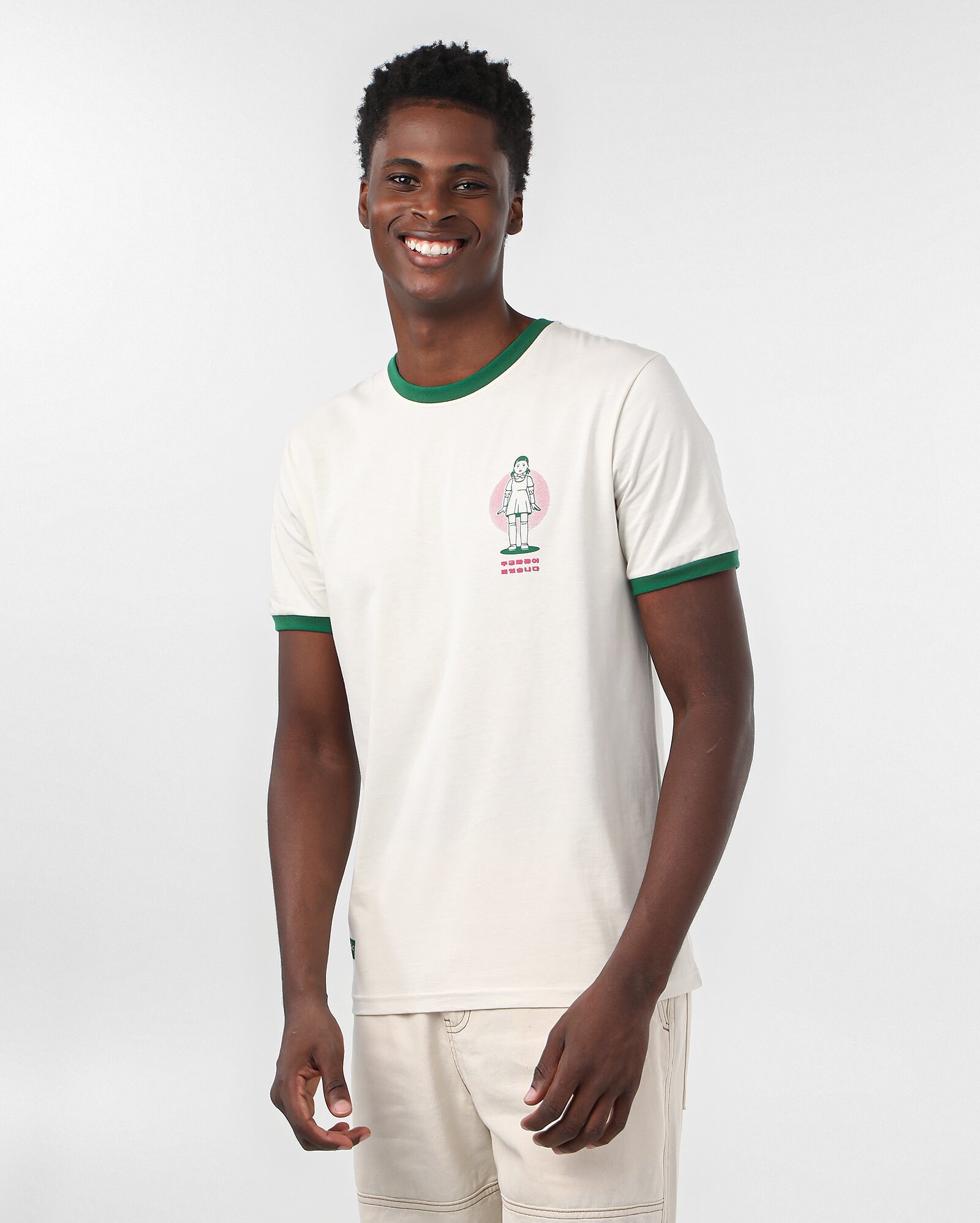 Camiseta masculina Netflix Round 6 bege | FANLAB — foto 8