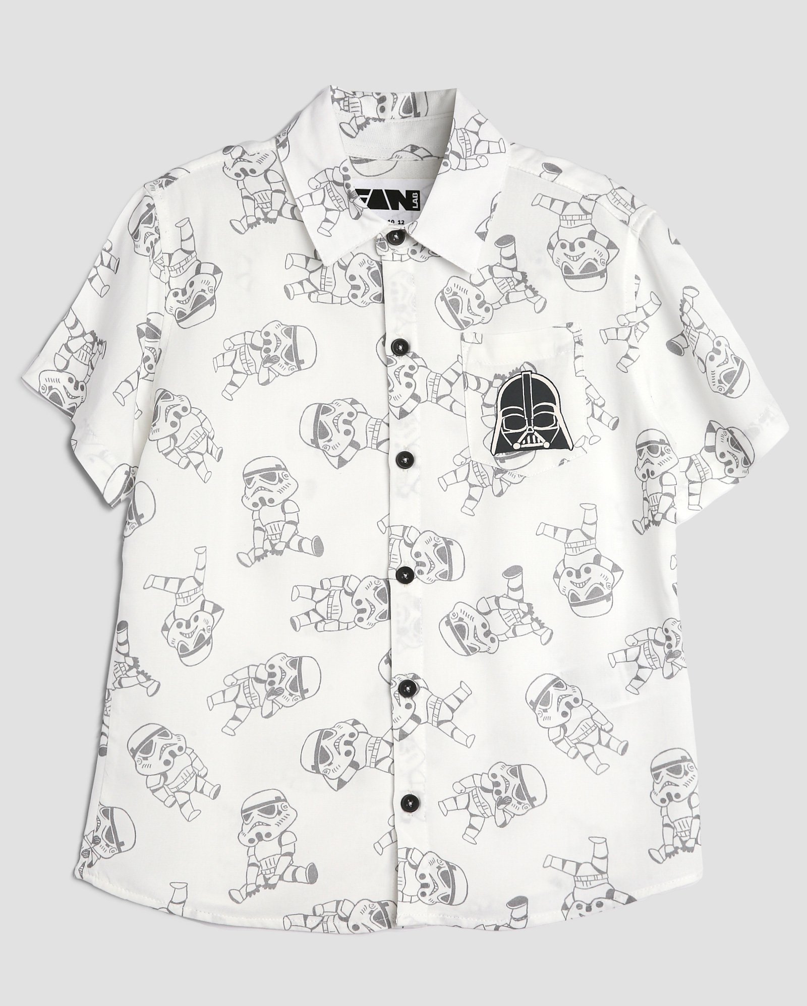 Camisa infantojuvenil regular Star Wars 2-12A branca | FANLAB