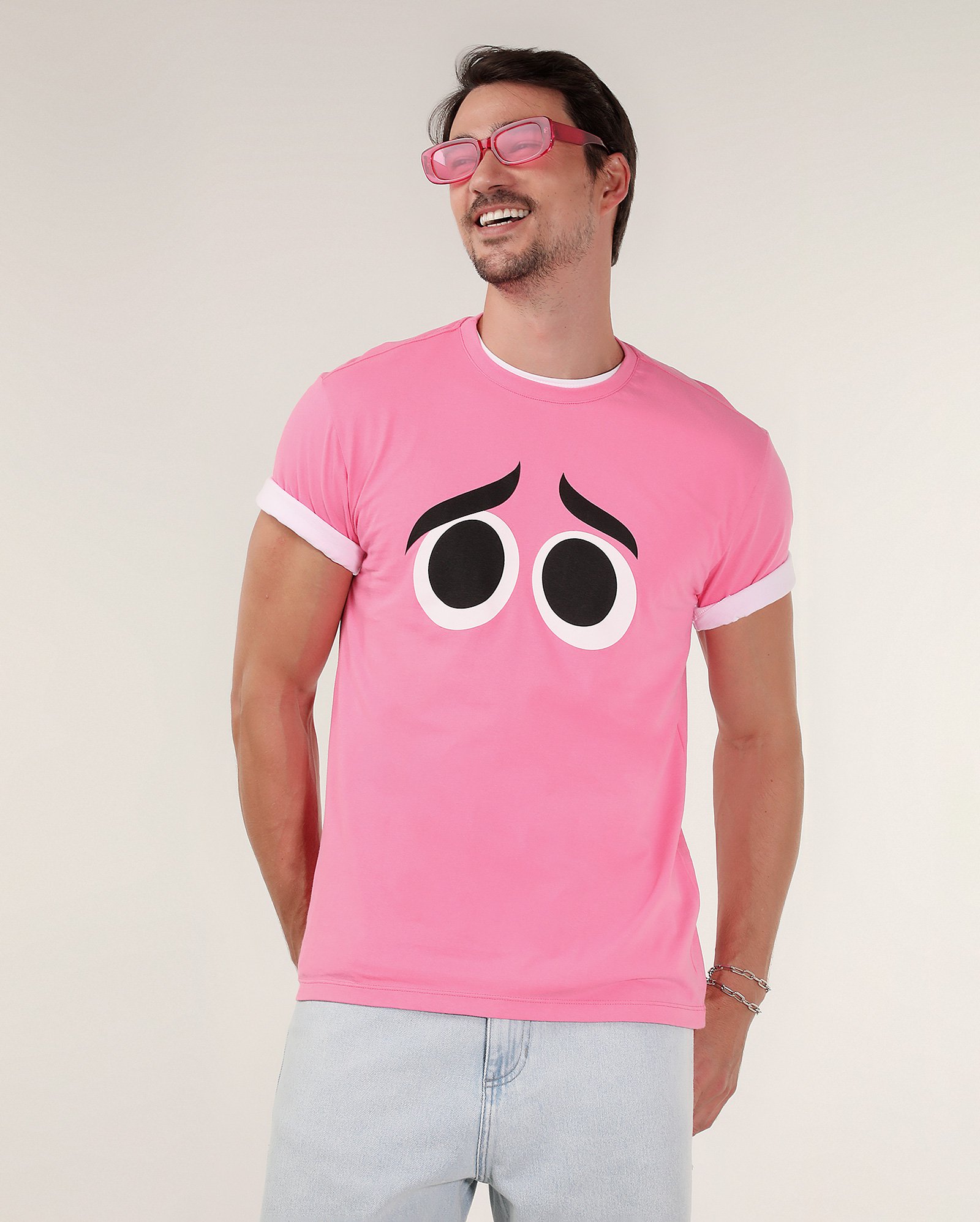 Camiseta masculina Divertida Mente Bing Bong rosa | Disney