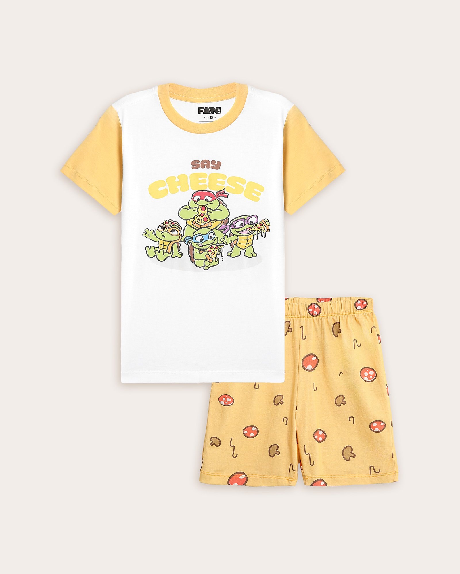 Pijama curto infantil Tartarugas Ninjas 4-10A - multicor | FANLAB