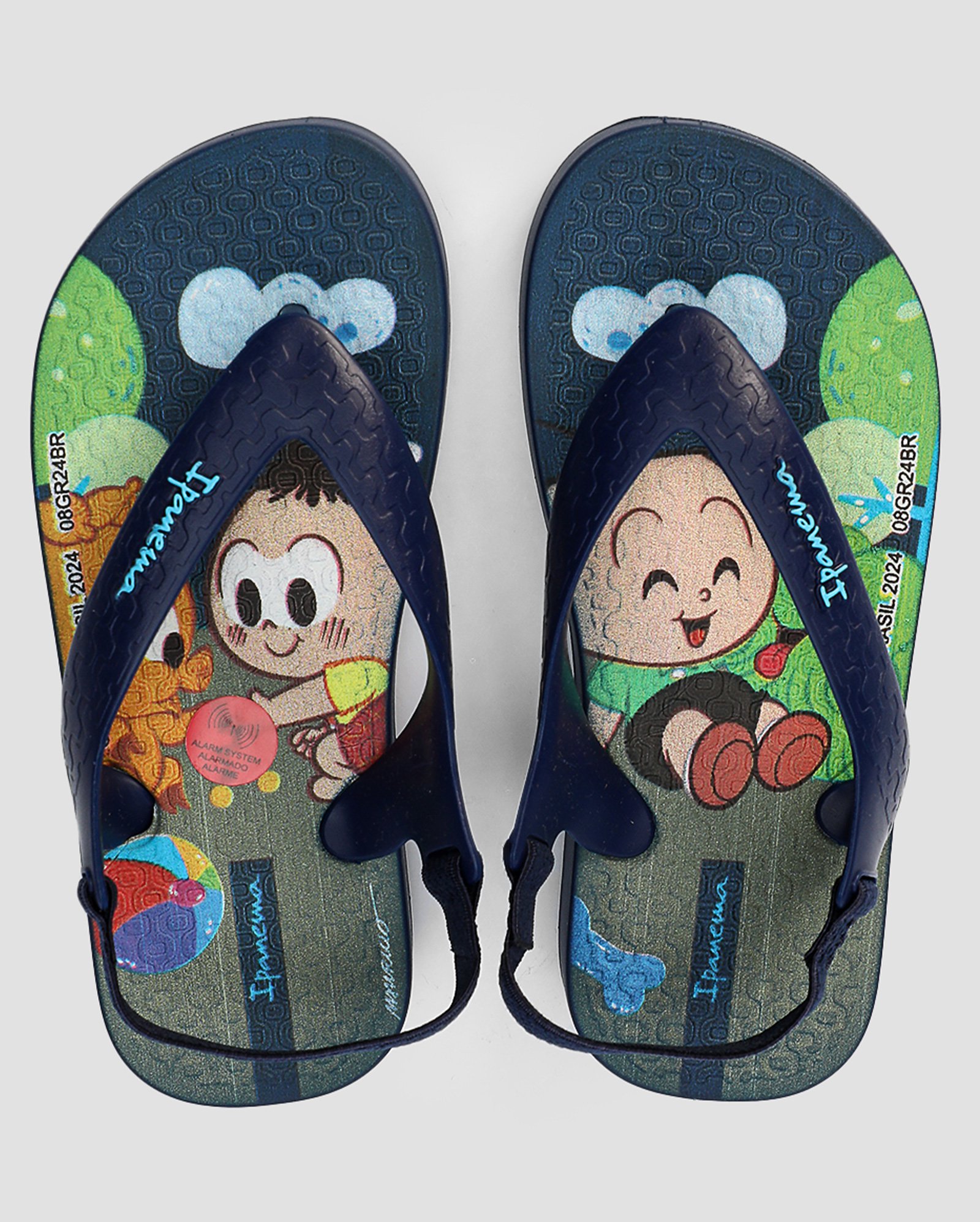 Chinelo infantil Turma da Mônica com elástico azul | Ipanema