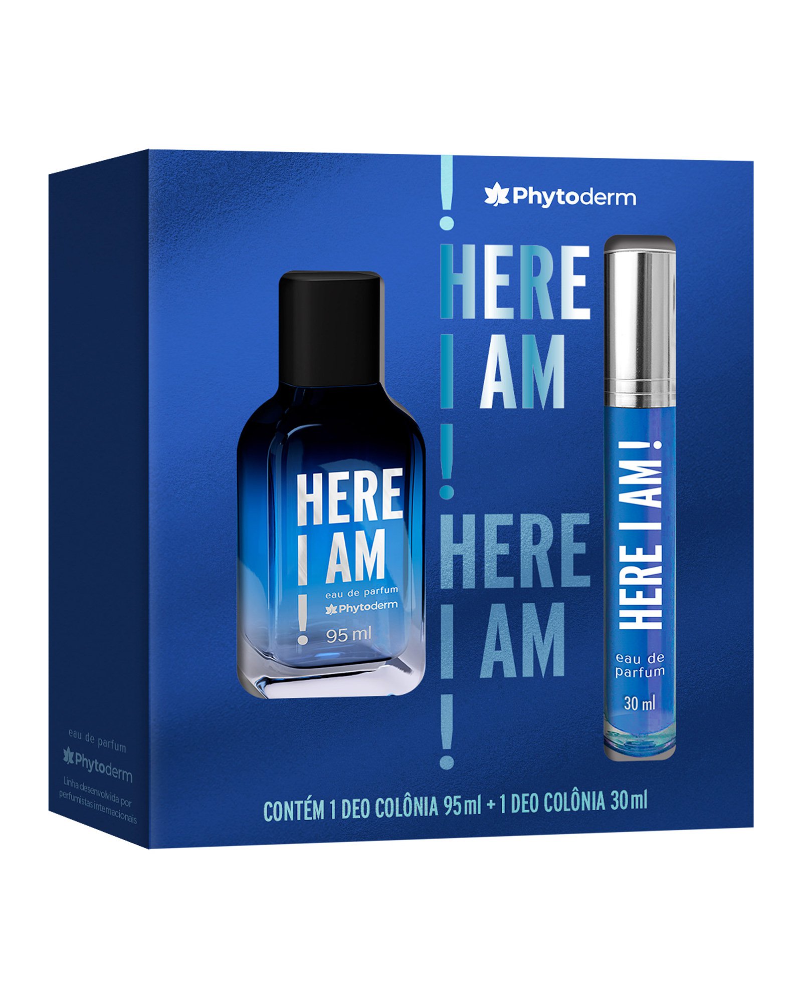 Kit Here I am perfume EDP 95ml + mini de bolso 30ml | Phytoderm