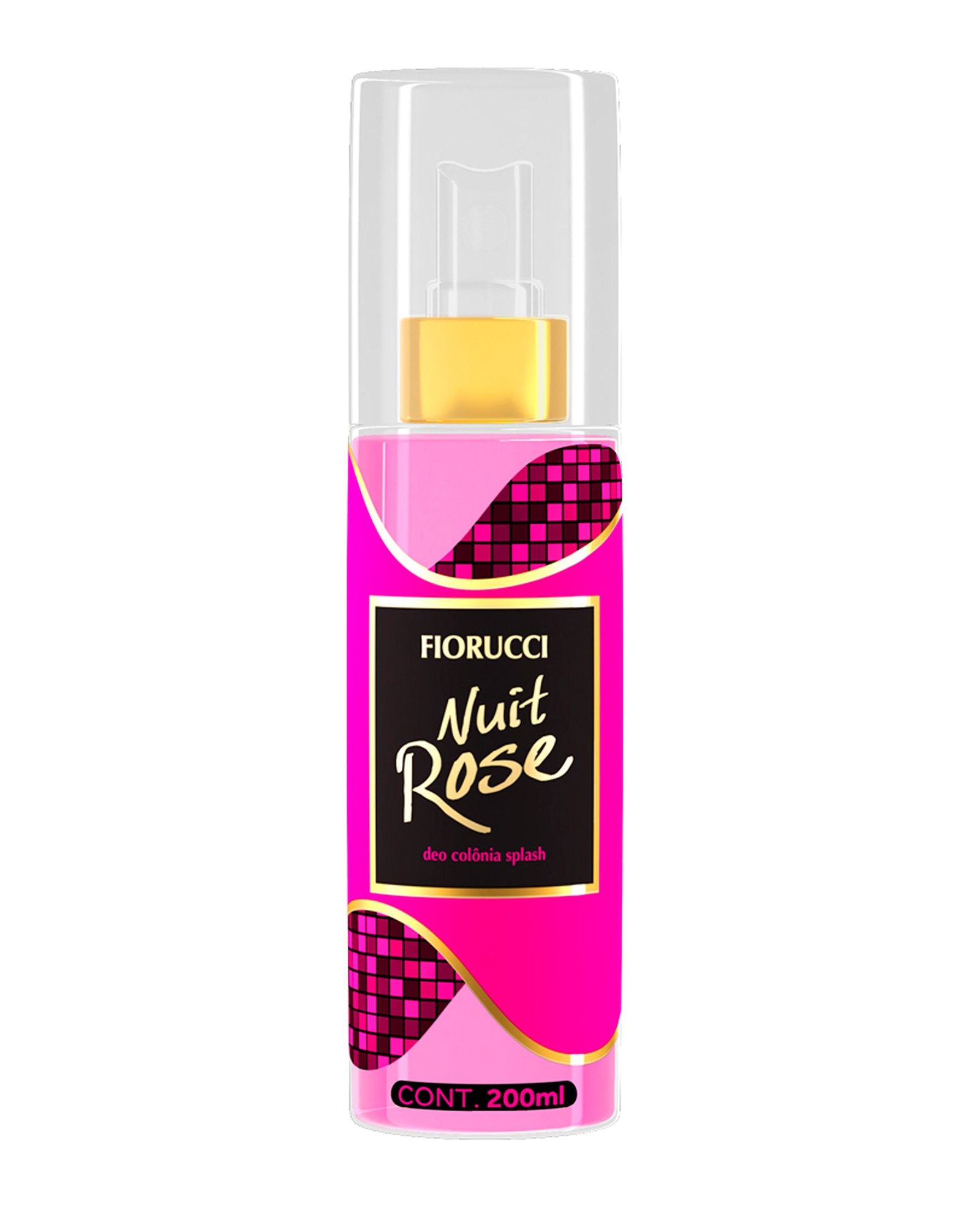 Kit deo colônia splash feminino 200ml + loção hidratante 150ml Nuit Rose | Fiorucci