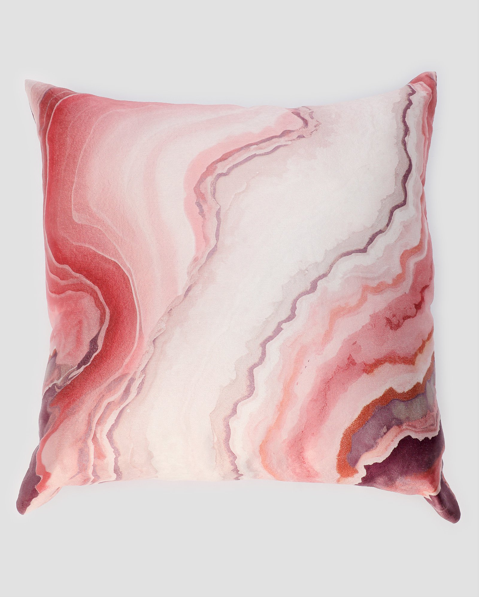 Almofada quadrada marmorizada Frida 43x43 rosa | Casa Riachuelo
