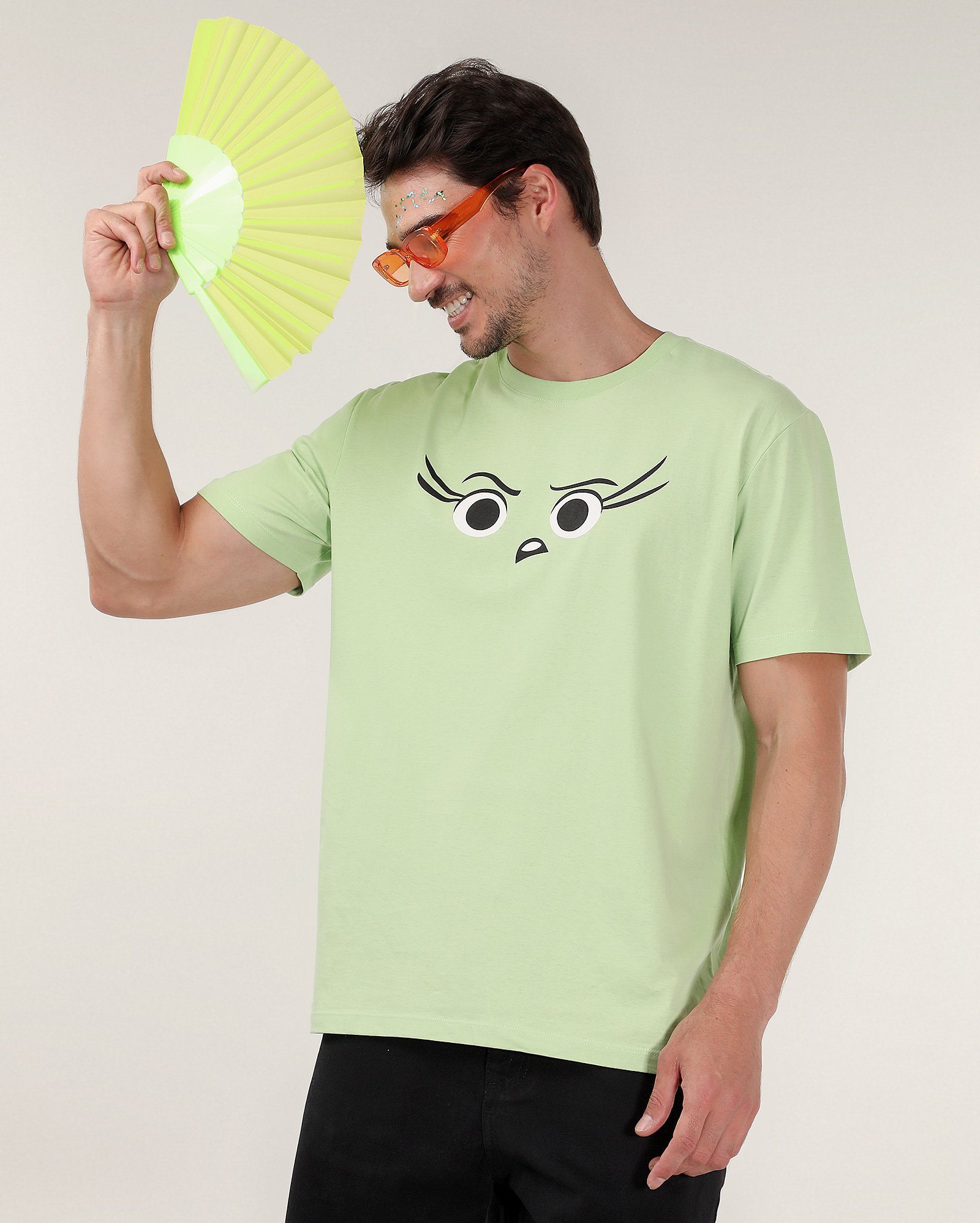 Camiseta masculina Divertida Mente nojinho verde | Disney
