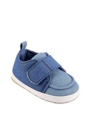 Sapato bebê cano baixo jeans com recortes azul | Carter's