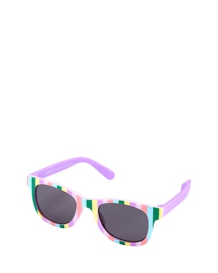 Óculos de sol infantil quadrado listrado lilás | Carter's