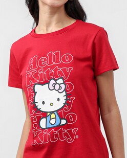 Conjunto Hello Kitty Sanrio - Camiseta E Short Felpudo Infantil Feminino