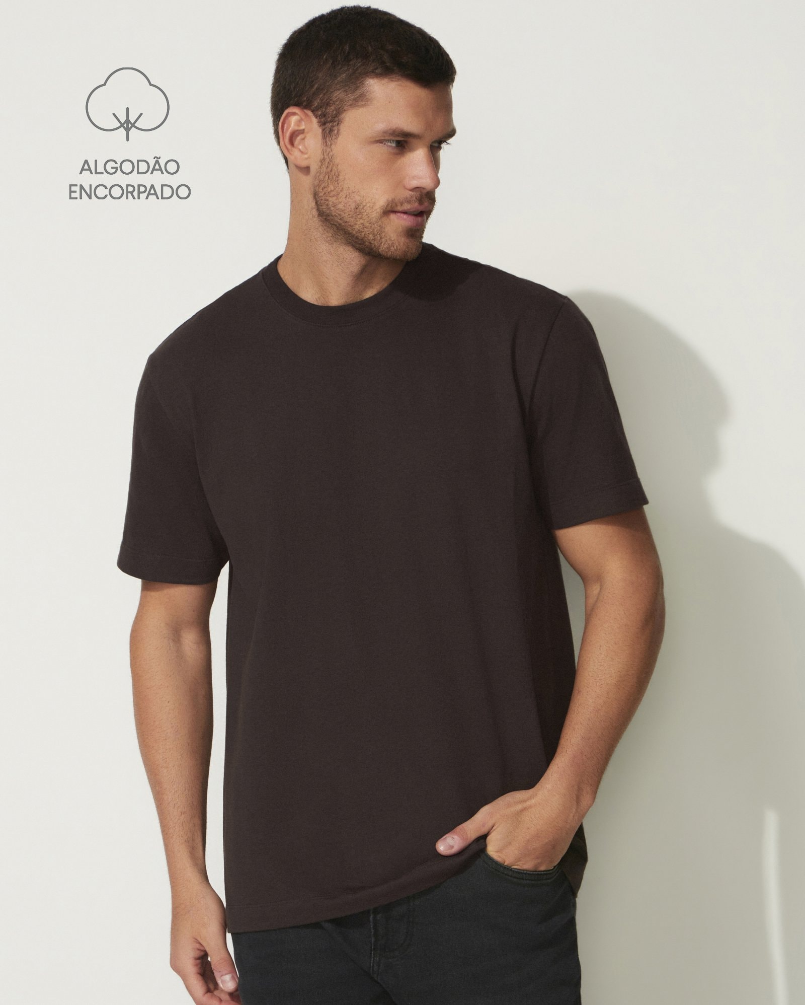 Camiseta UltraCotton masculina - Marrom Escuro