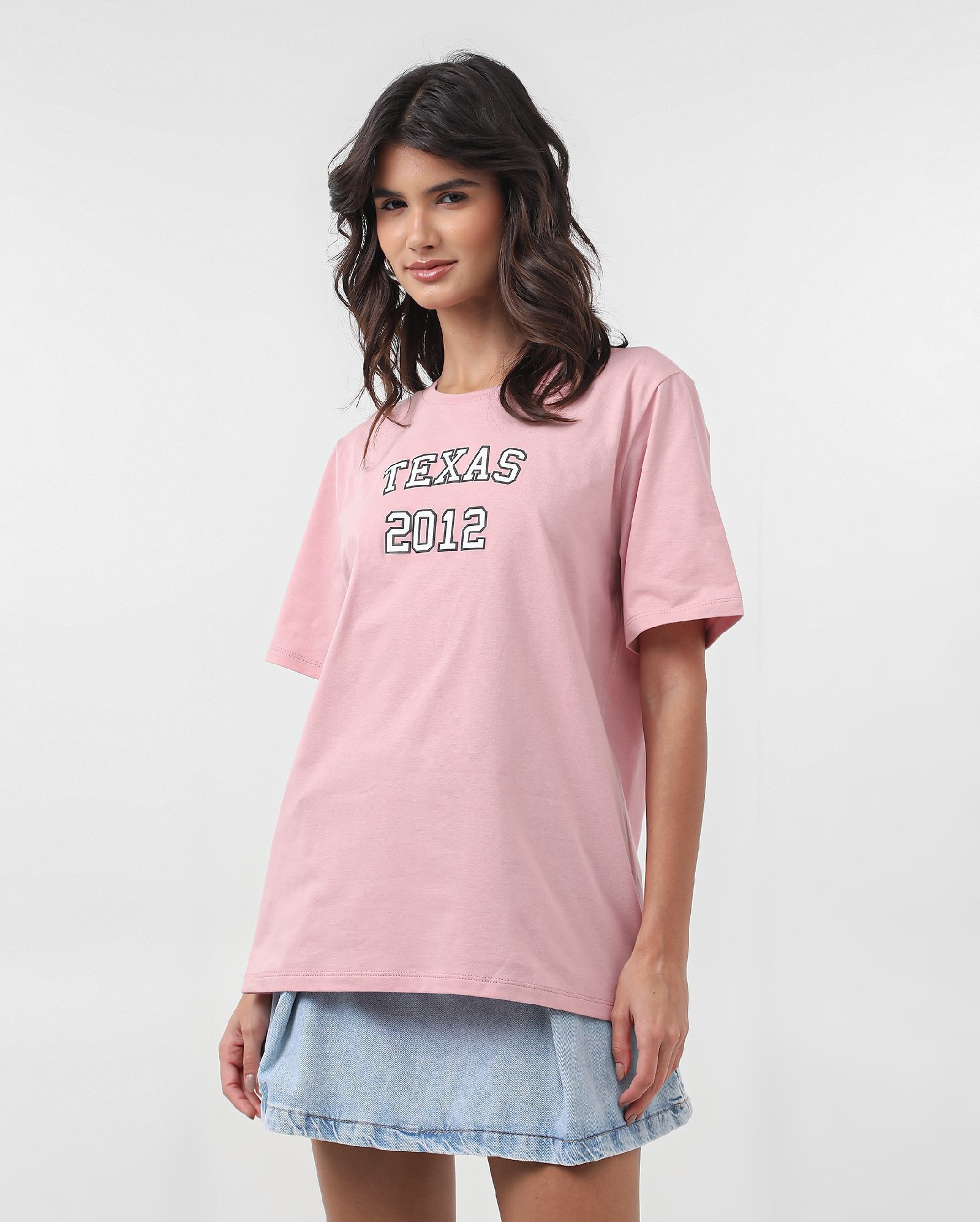 Camiseta feminina manga curta cities USA - Rosa Claro | Pool